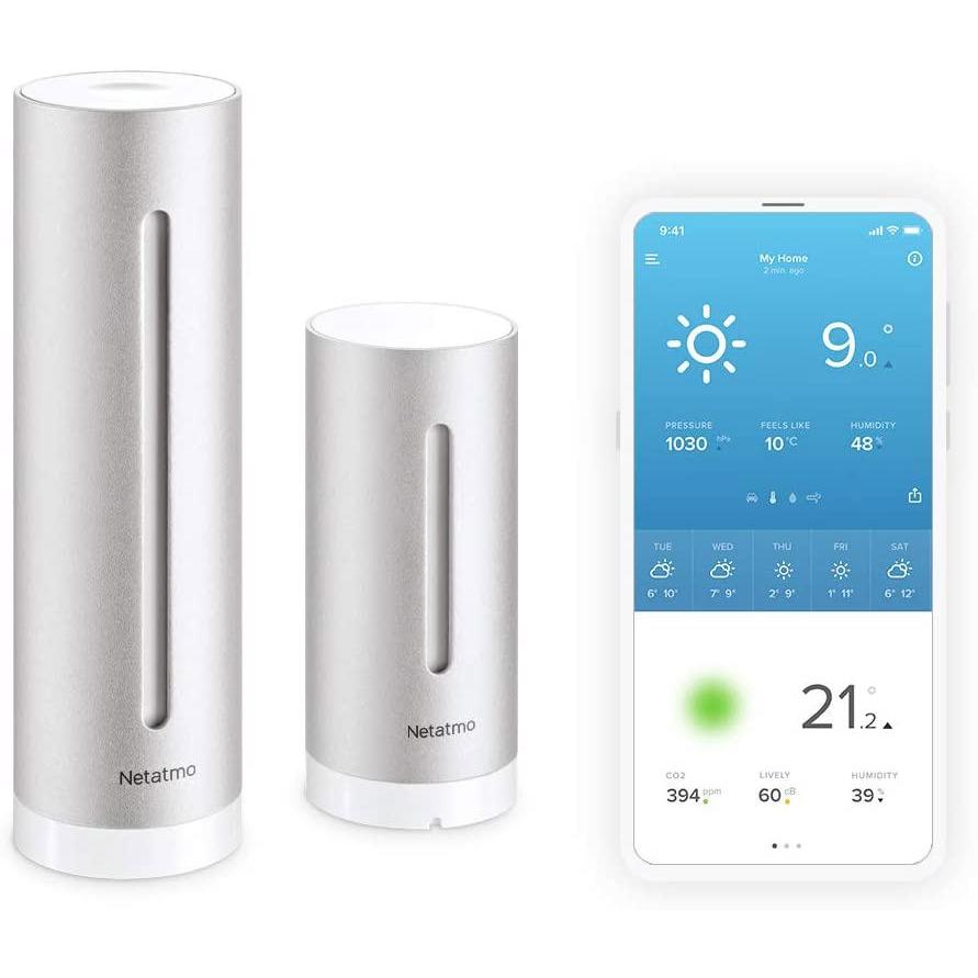 Netatmo NWS01: Stazione Meteo Intelligente, Bianco/Argento