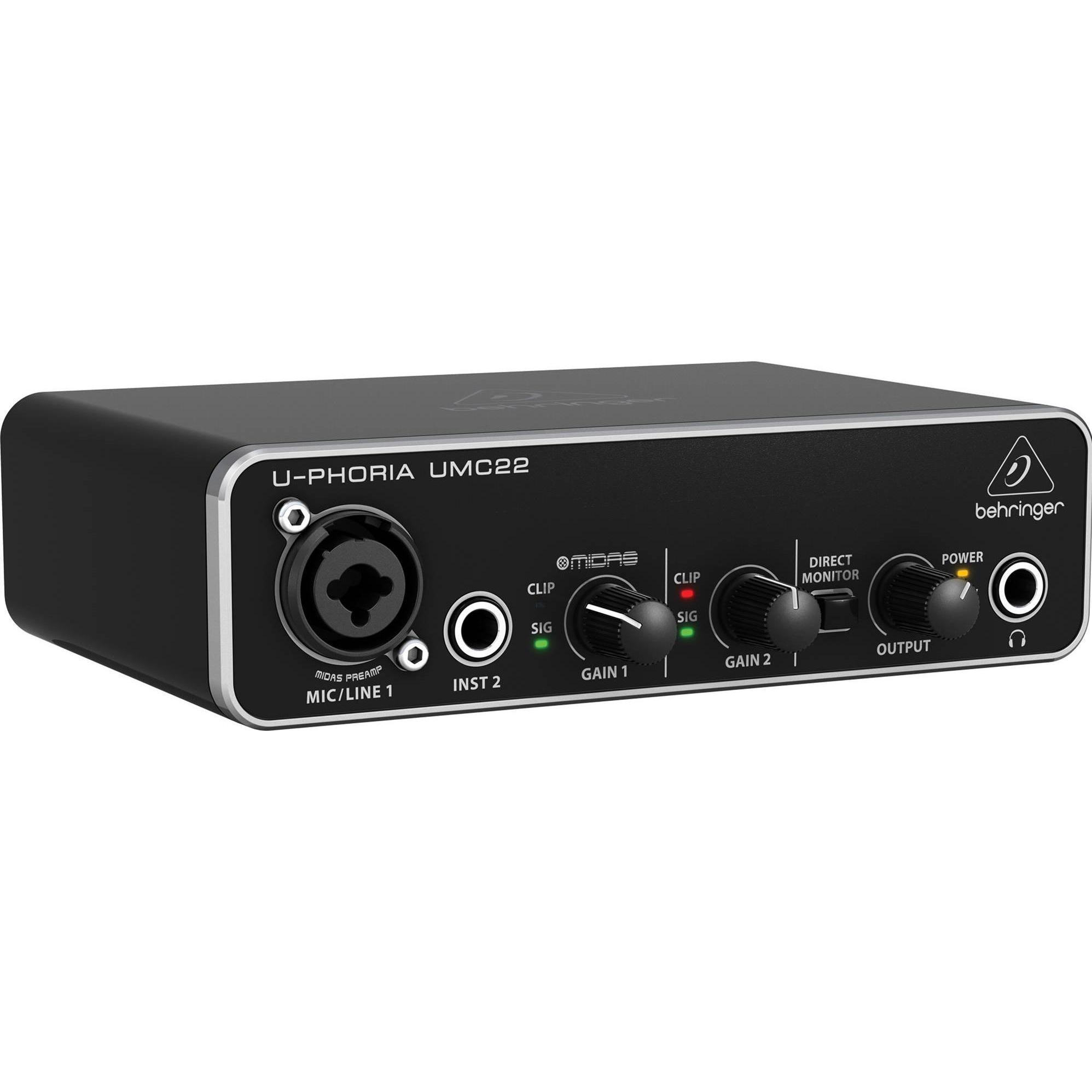 Behringer U-Phoria UMC22 (USB), Interfaccia audio, Nero
