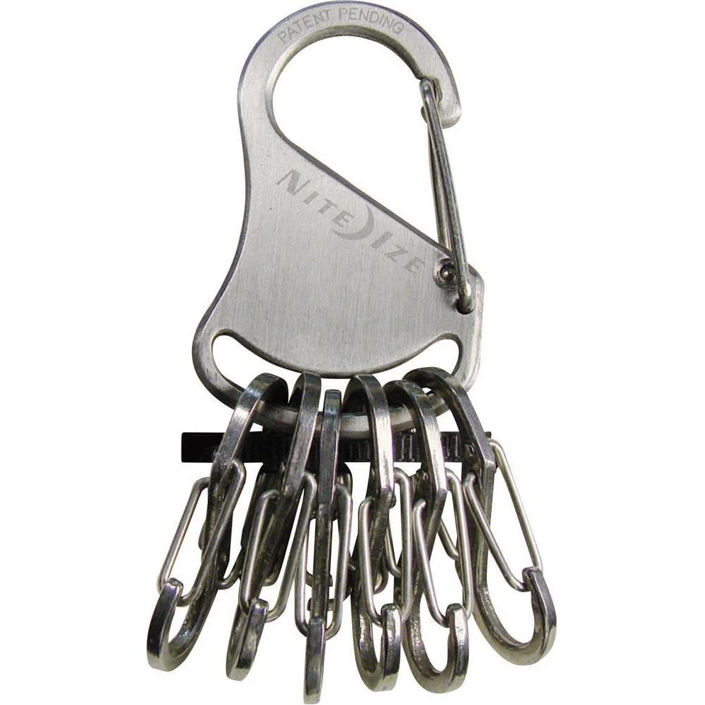 Nite Ize KeyRack: Portachiavi Argentato Unisex con Moschettoni di Sicurezza