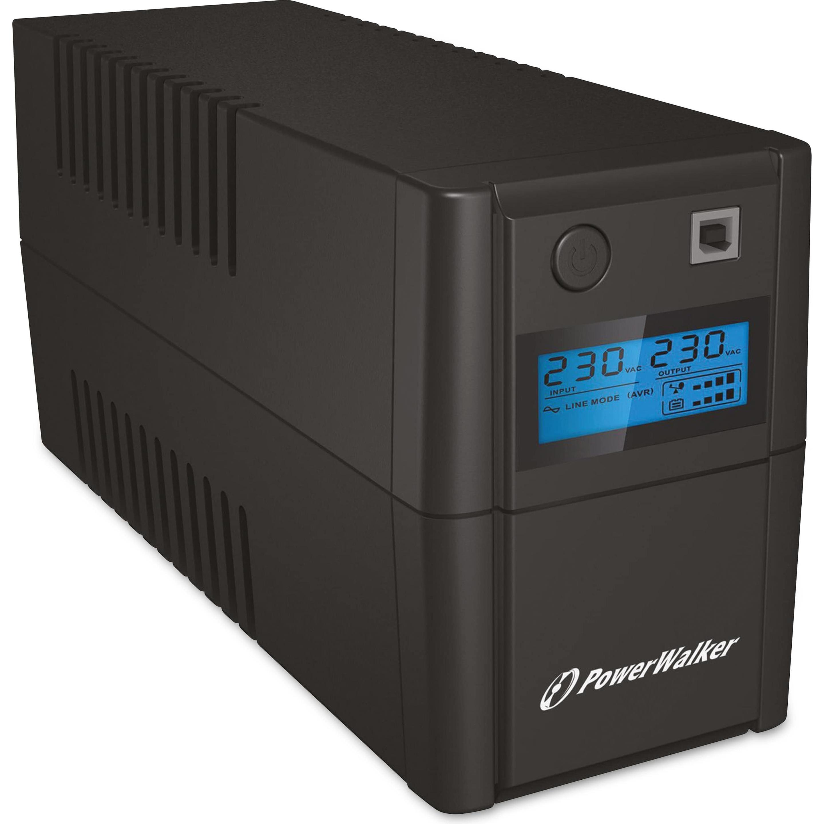 Powerwalker VI 650 SHL Schuko 650VA / 360W UPS Line-Interactive Torre AVR HID LCD HID (650 VA, 360 W, Interattivo linea UPS), UPS