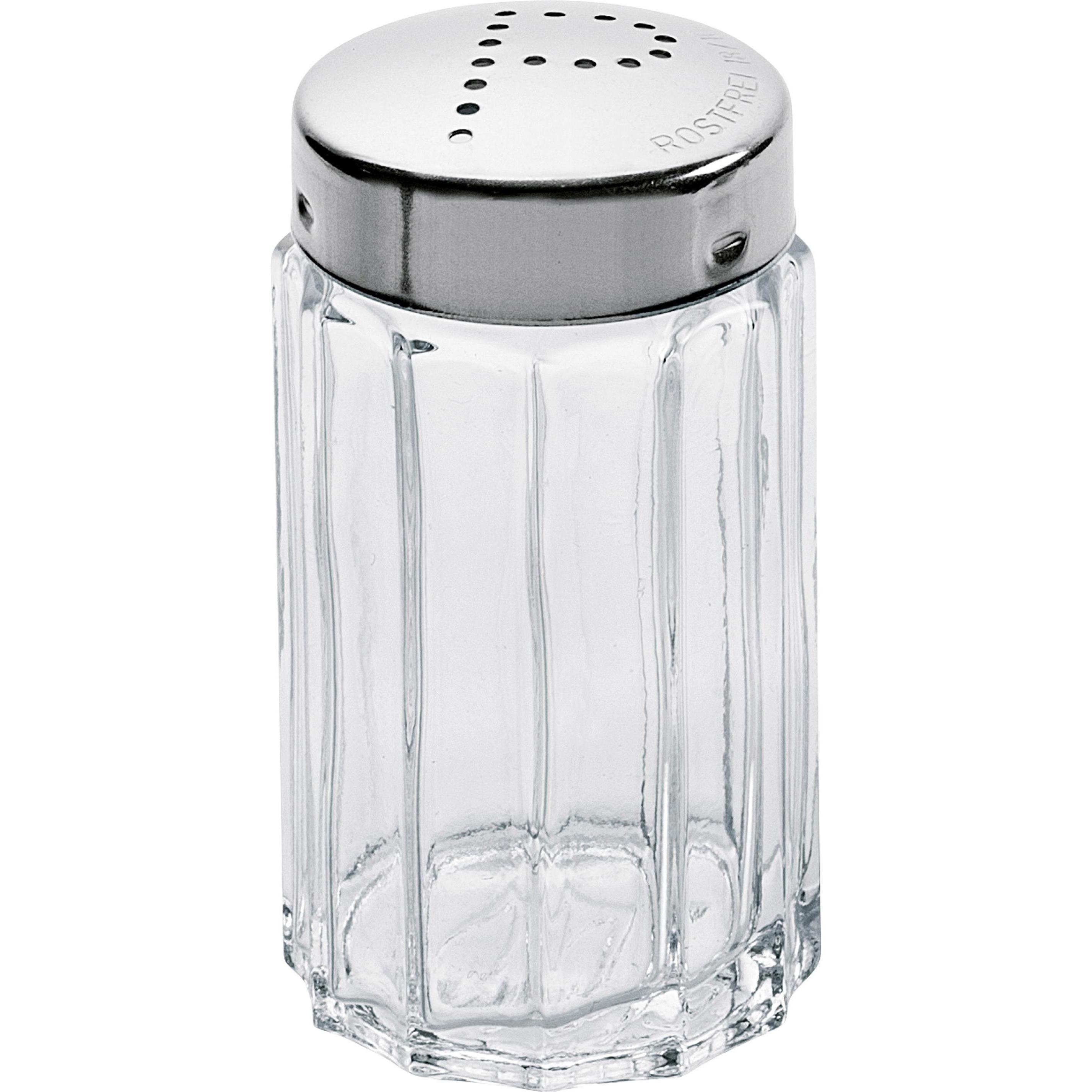 10x GuGus Pepper shaker vetro pressato, Macinapepe + Spargispezie, Argento