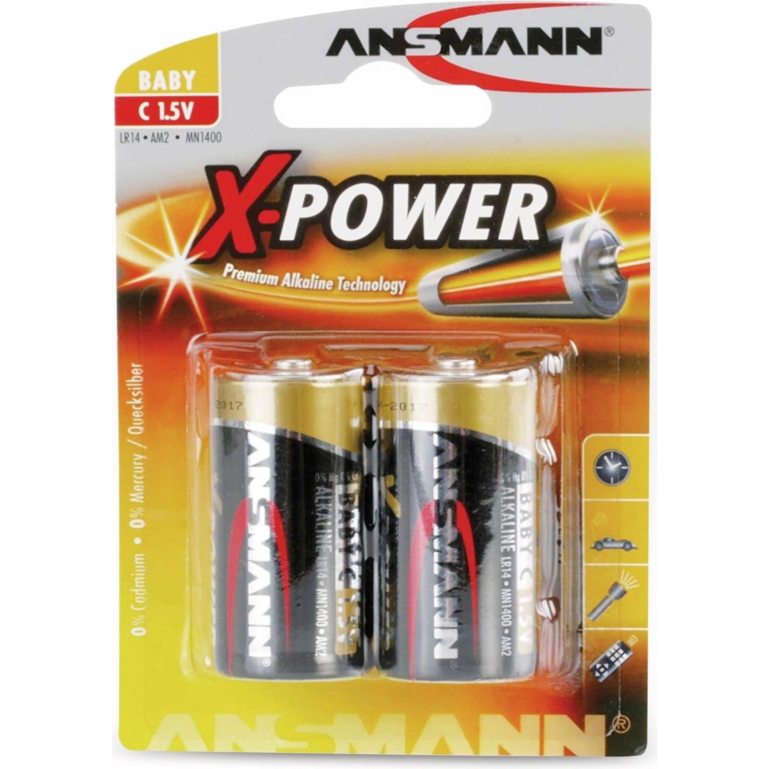 Ansmann X-Power (2 pz., C, 7500 mAh), Batterie + pile
