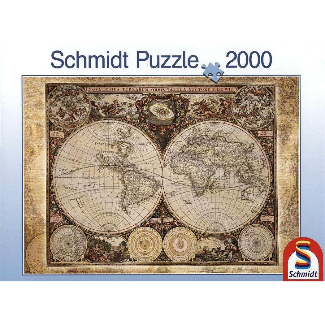 Schmidt Spiele: Mappa del Mondo Storico - Puzzle da 2000 Pezzi
