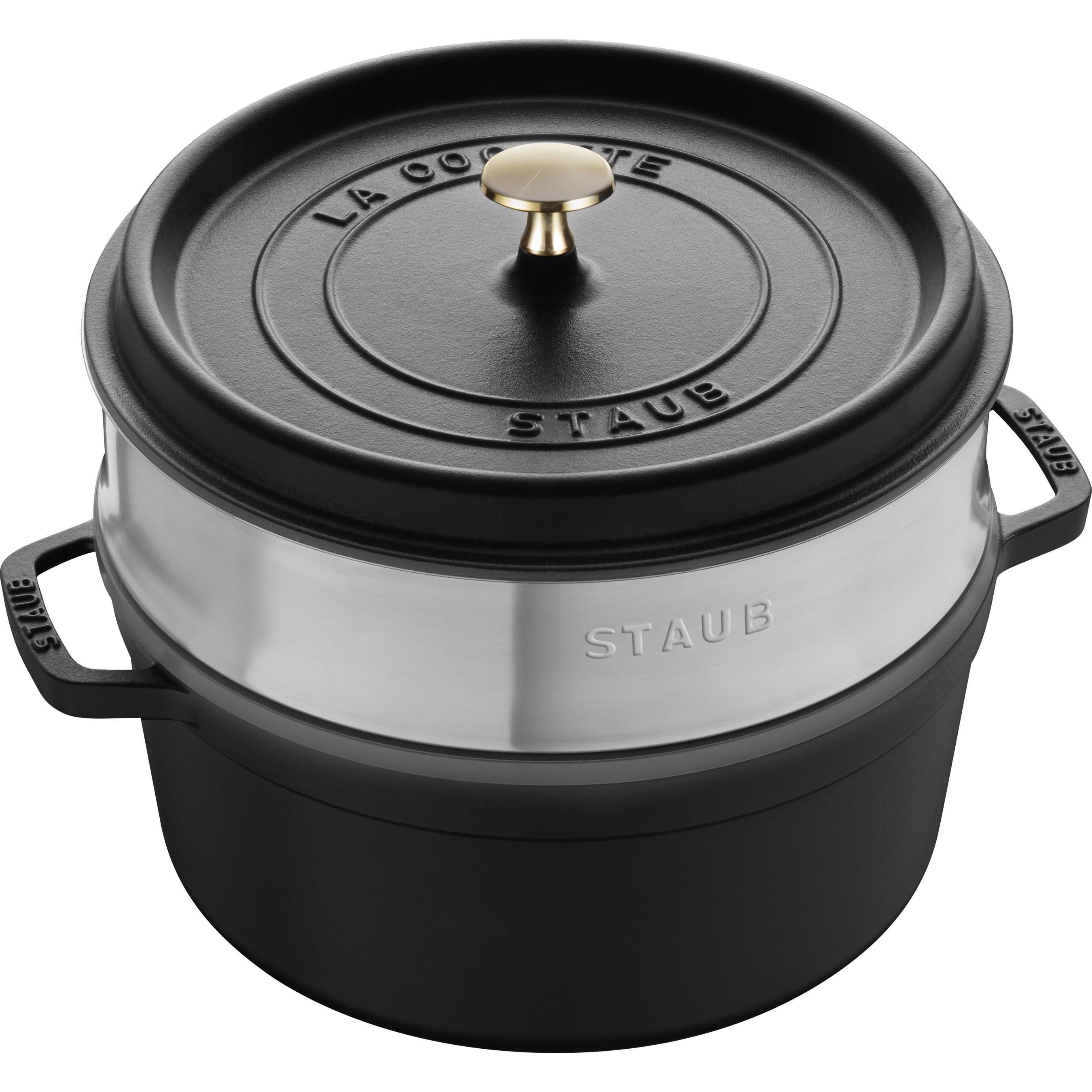 Staub Cocotte con Inserti Vapore, Nero