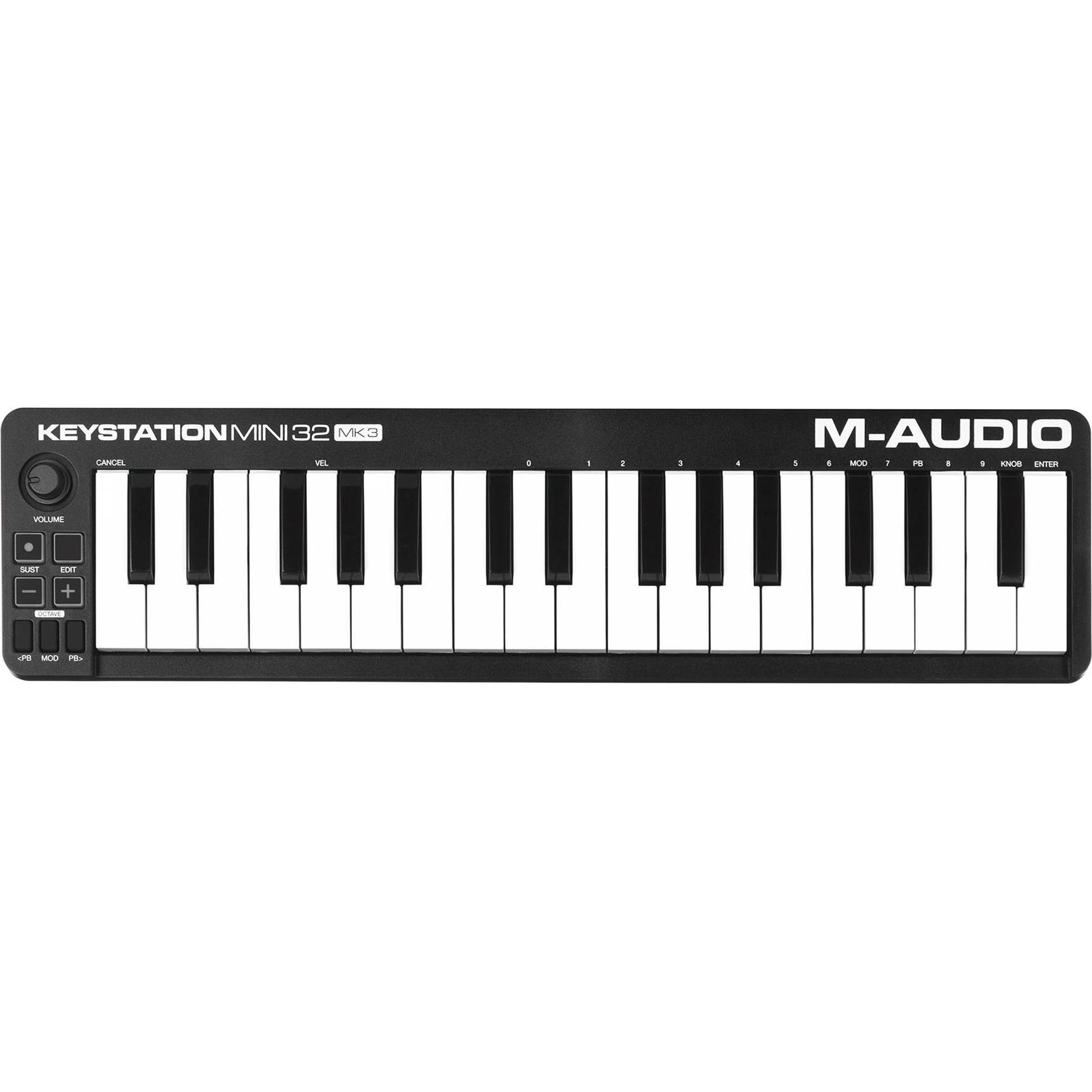 M-Audio Stazione tasti Mini 32 MK3 (Tastiera), Controller MIDI, Bianco, Nero