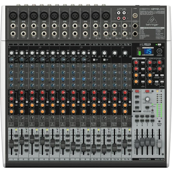 Behringer XENYX X2442USB, Mixer con effetti e USB (Mixer da studio e live), Mixer audio