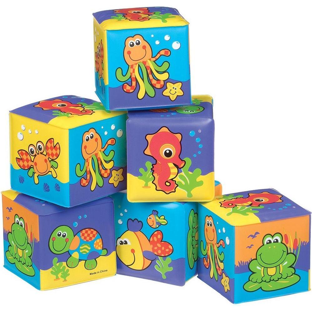 Playgro Badespielwürfel – Set da 6 Cubi Colorati