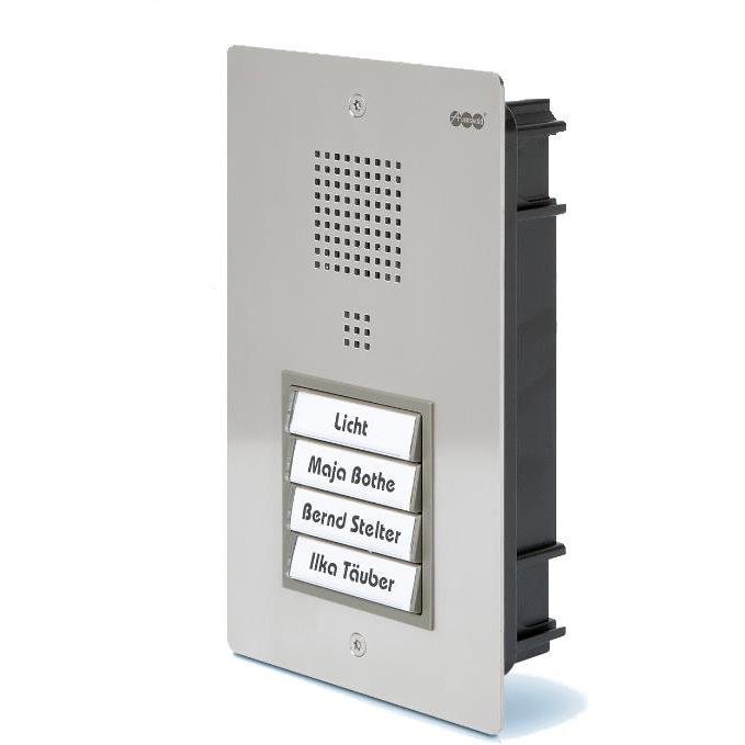 Auerswald, Campanello + Citofono, TFS Dialog 304 / 4 pulsanti / acciai