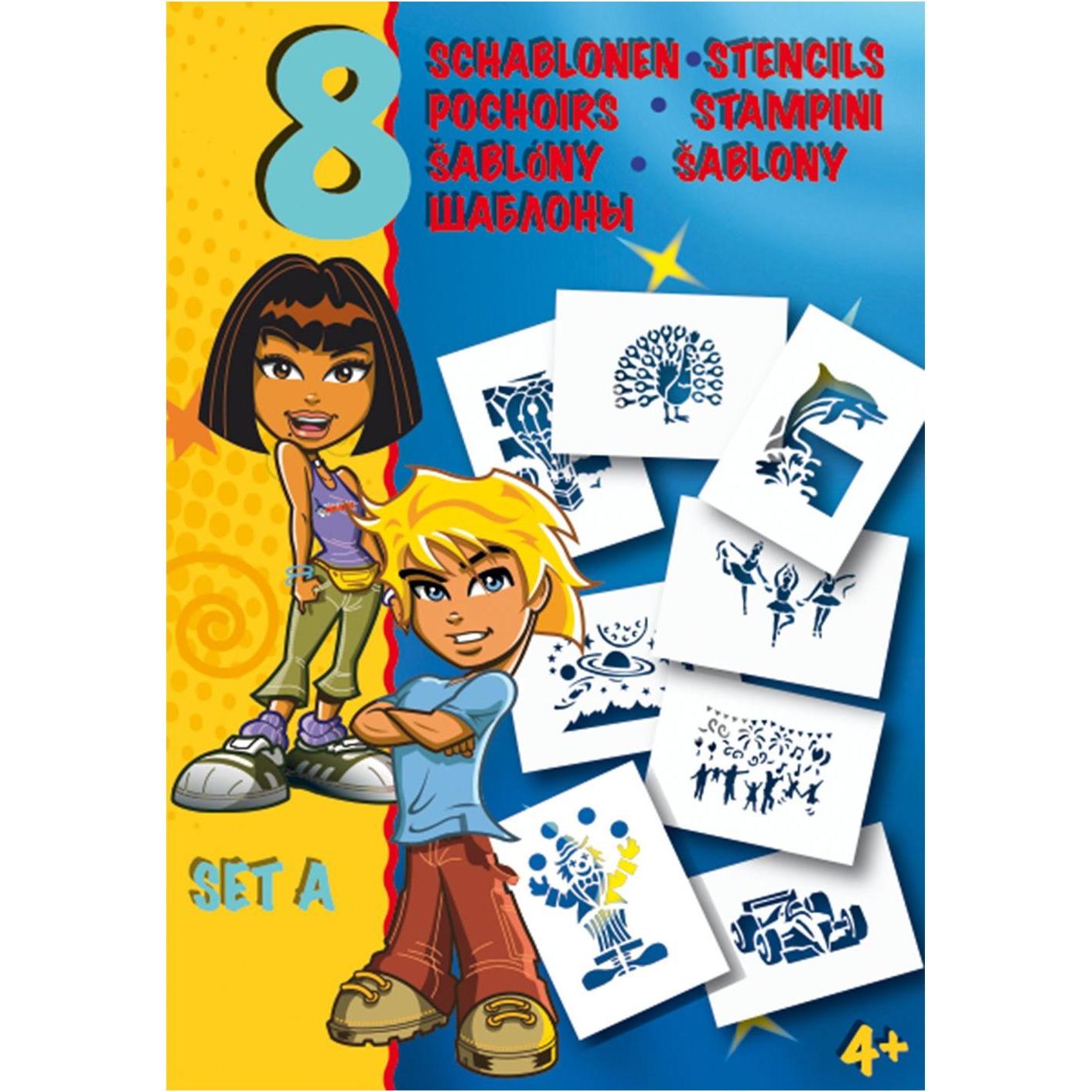 Malinos Stencil A5: Mix di 8 Motivi Unici