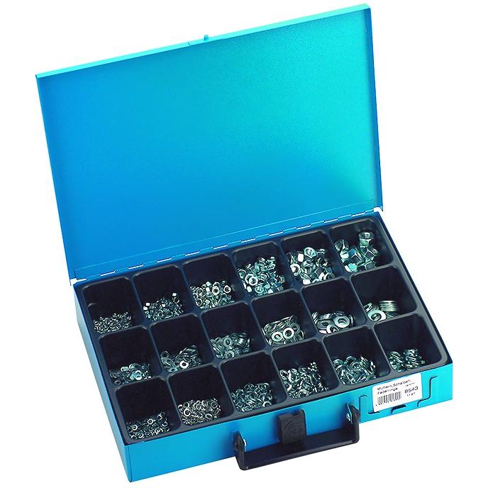 Werkstarck: Assortimenti di Dadi, Rondelle e Anelli Elastici (6 Dimensioni)