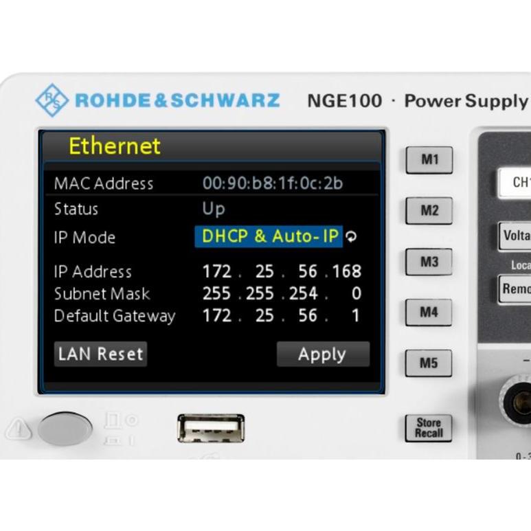 Rohde & Schwarz Modulo di estensione NGE-K101, Alimentazione laboratorio