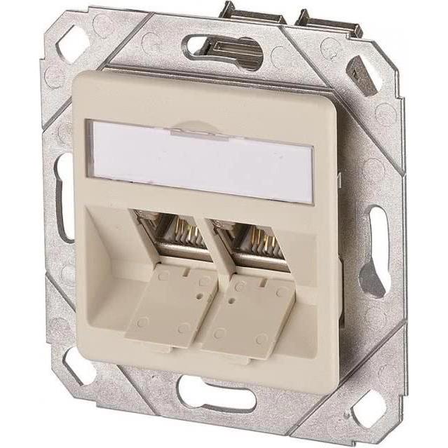 Metz Connect BTR E-DAT Modulo Incasso Presa 8/8(8) Cat.6 con 2 Moduli RJ-45