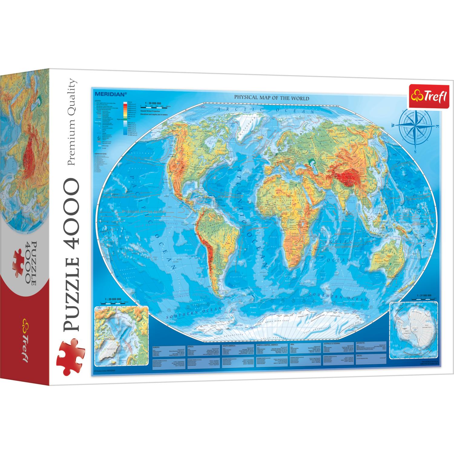 Trefl: Mappa del Mondo Puzzle (4000 Pezzi)