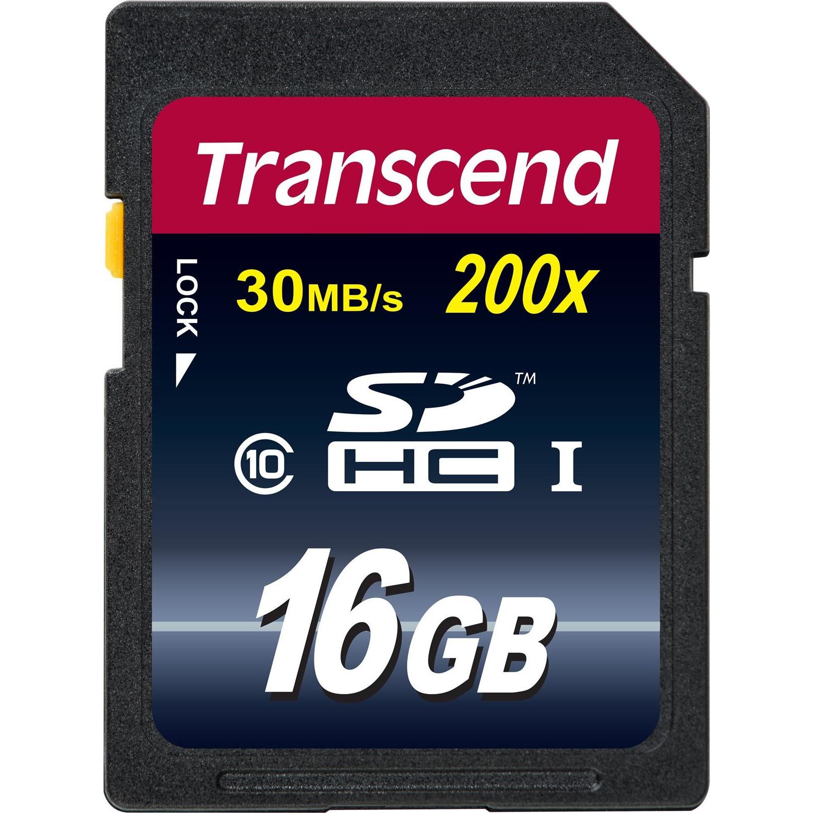 Transcend SDHC 200x (16 GB, SDHC, U1, UHS-I), Scheda di memoria, Blu