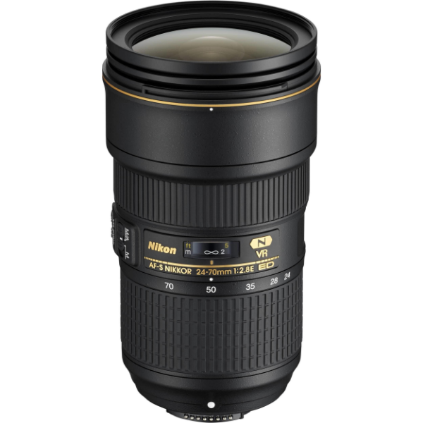 Nikon AF-S Nikkor 24-70mm f/2.8E ED VR (Nikon F, Full-frame), Obiettivo, Nero