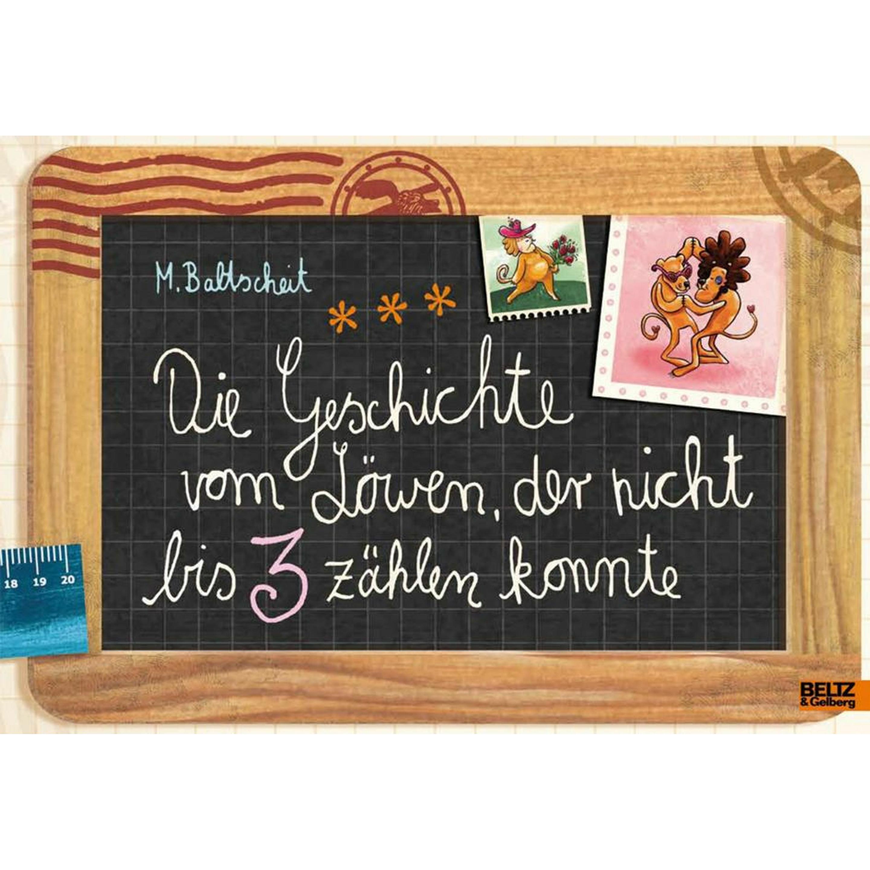 Die Geschichte vom Löwen, der nicht bis 3 zählen konnte, Libro per bambini di Martin Baltscheit, Christine Baltscheit