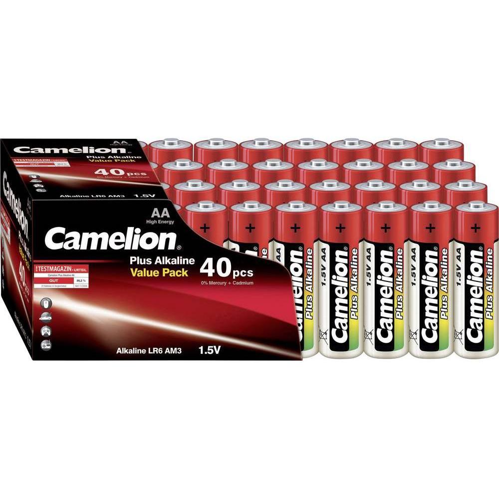 Camelion Batteria Mignon (AA) Alkali-Ma (40 pz., AA, 2700 mAh), Batterie + pile