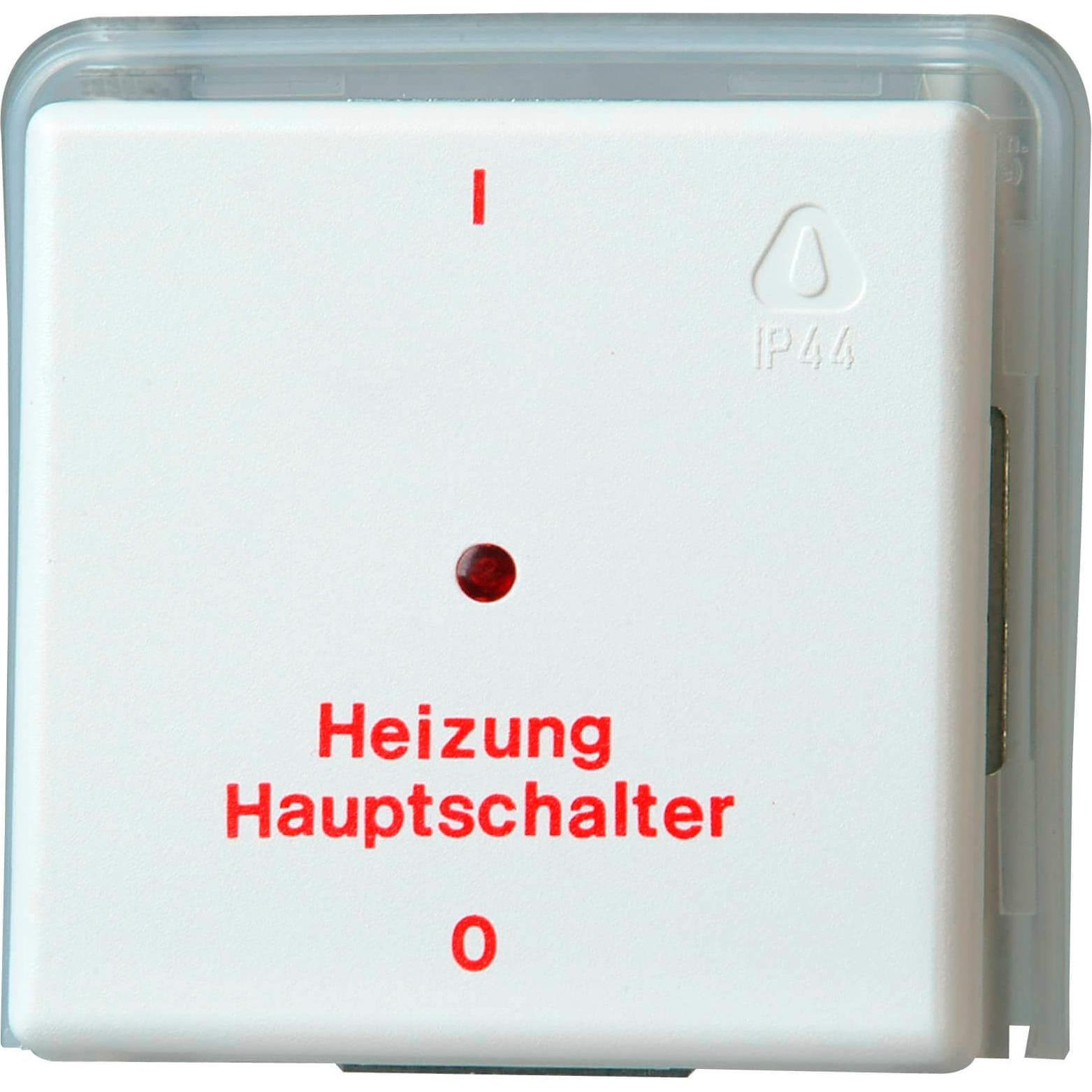 Kopp Interruttore di emergenza del riscaldamento Arctic We, Pulsante + Interruttore, Bianco