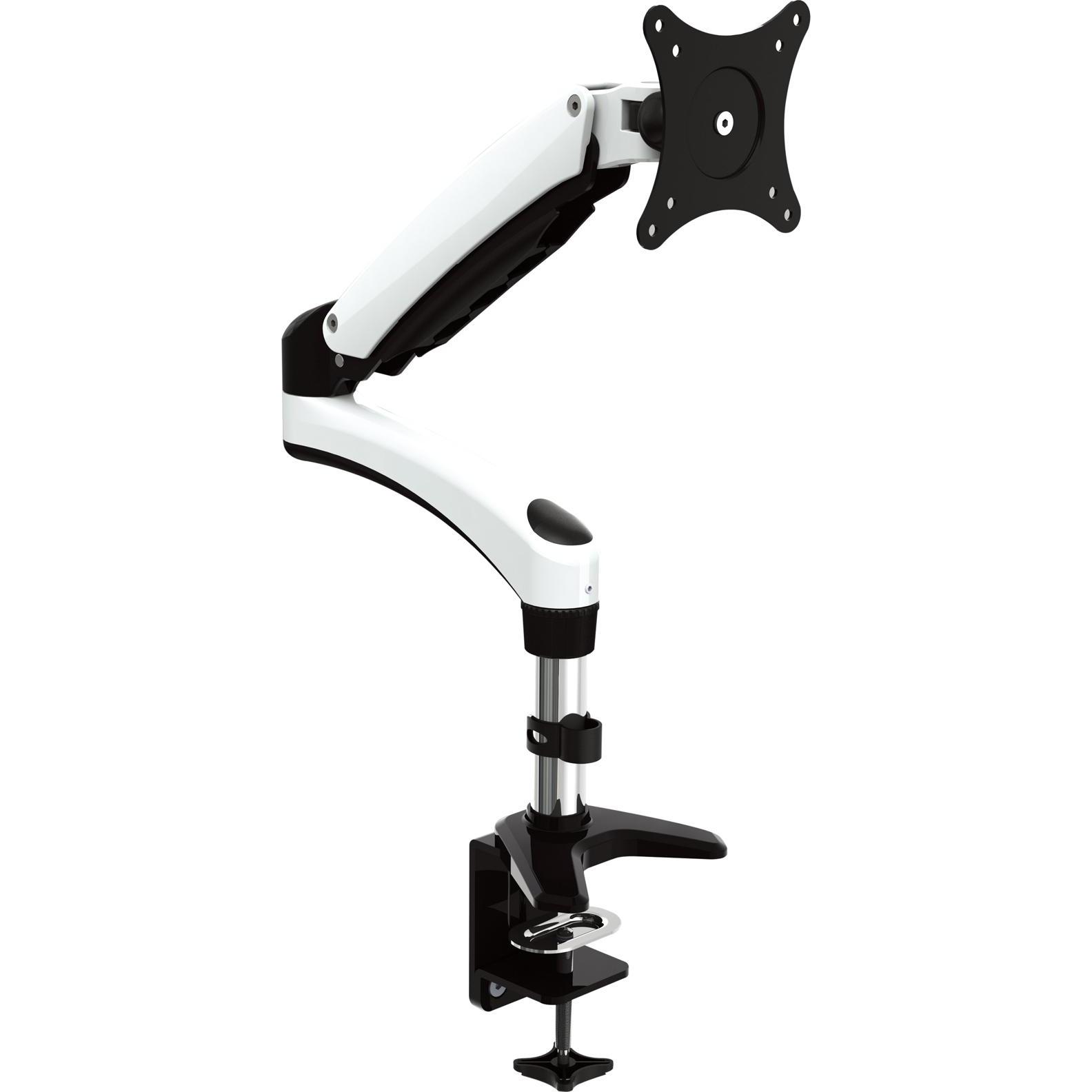 Jenimage FD121TK Desk Mount - 1 Monitor Tilt -90 a +85 gradi Ruota di 180 gradi Pan 360 gradi... (Tavolo, 33"), Supporto per monitor, Nero, Bianco