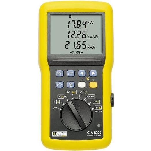 Chauvin Arnoux Analizzatore di potenza per reti monofase e trifase simmetriche (Analizzatore), Misurazione, Giallo, Nero