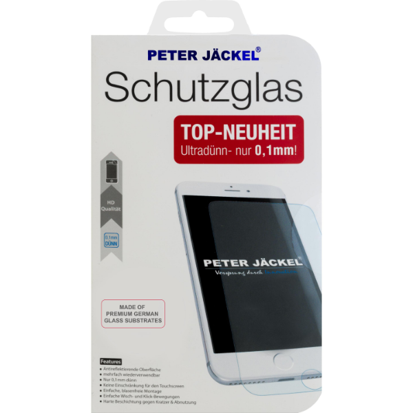 Peter Jäckel HD SCHOTT Glass ultra sottile super flessibile 0.1mm 9H ORIGINALE SCHOTT Glass AS 87 per Ap... (1 Pezzo/i, Apple iPhone X), Pellicola protettiva smartphone, Trasparente