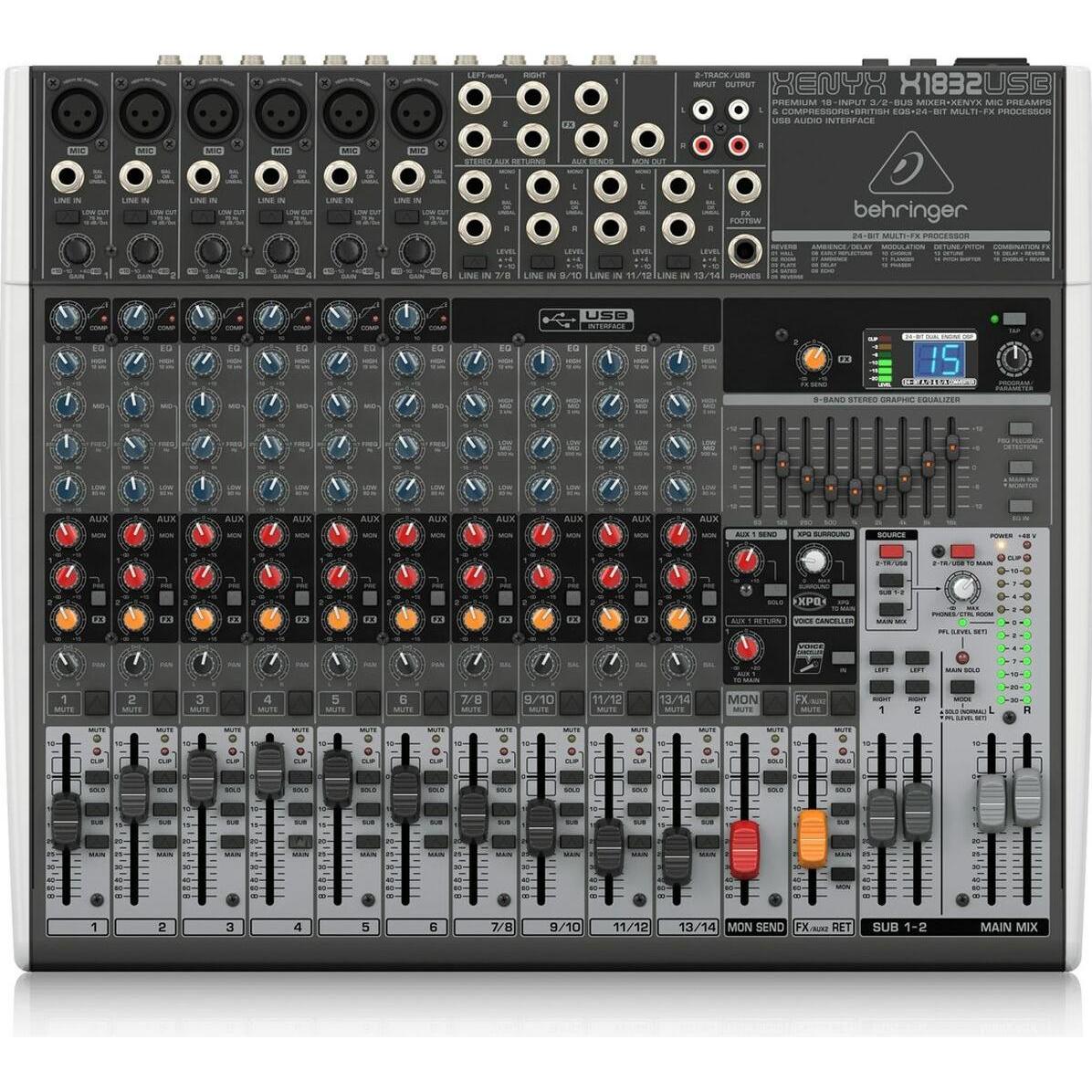 Behringer Xenyx X1832USB (Mixer da studio e live), Mixer audio