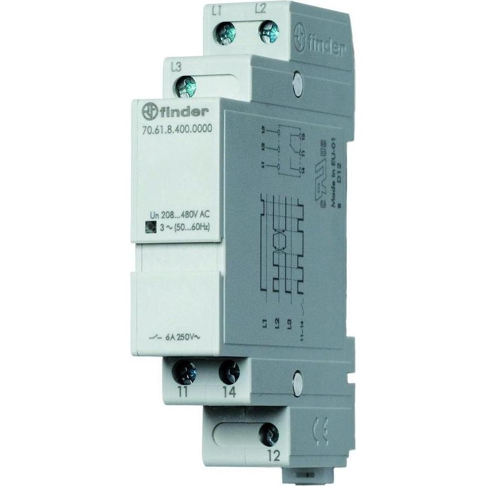 Finder Relè di mancanza di fase 208-480V ac, Relais
