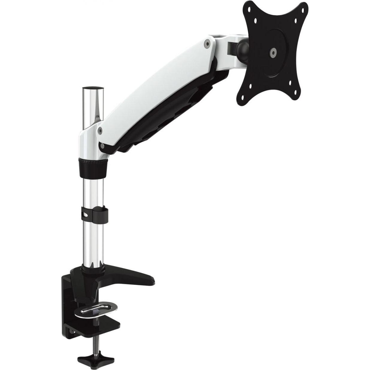 Jenimage FD120TK Desk Mount - 1 Monitor Tilt -90 a +85 gradi Ruota di 180 gradi Pan 360 gradi... (Tavolo, 32"), Supporto per monitor, Nero, Argento, Bianco