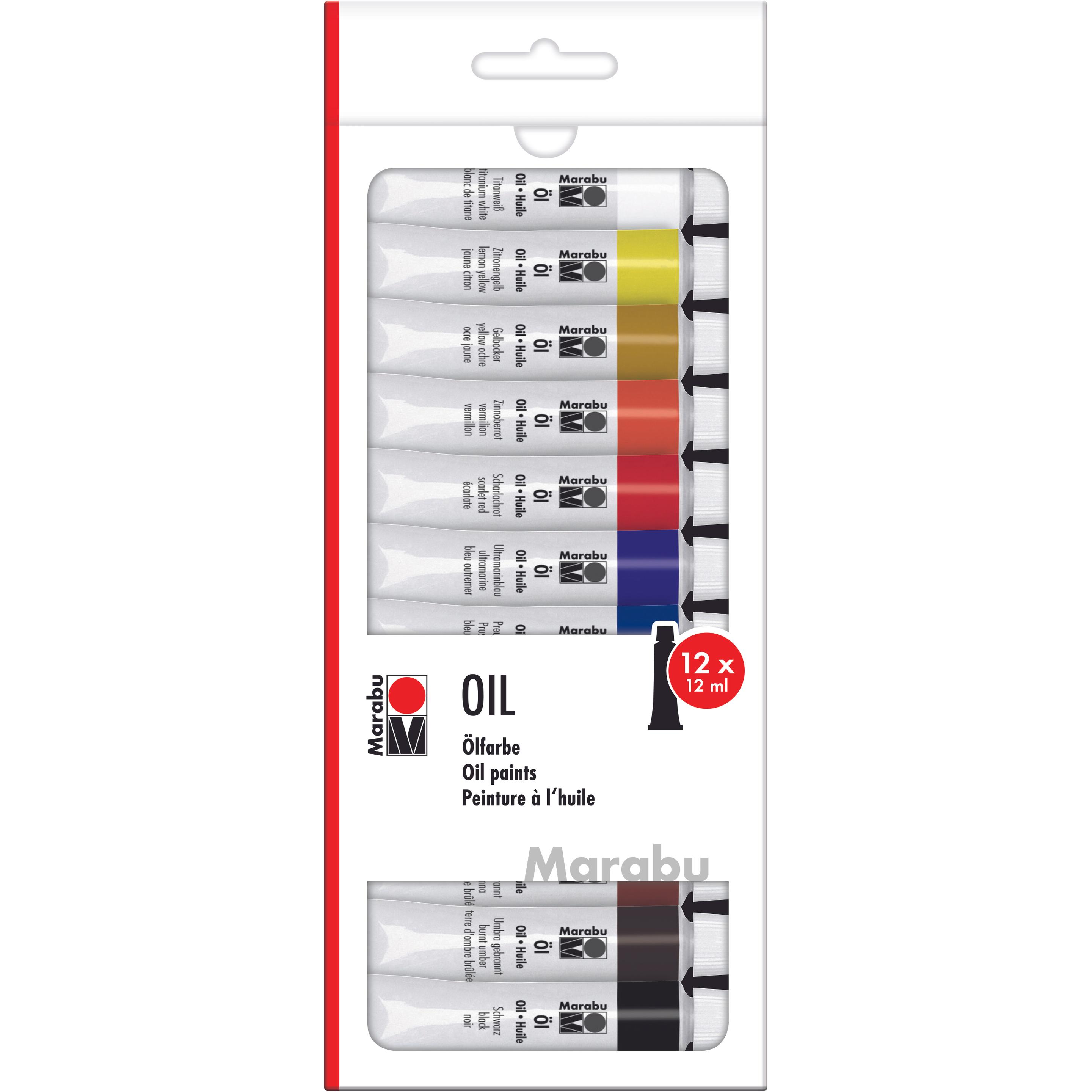 6x Marabu, Set Colori a Olio per il Fai da Te - 144 ml
