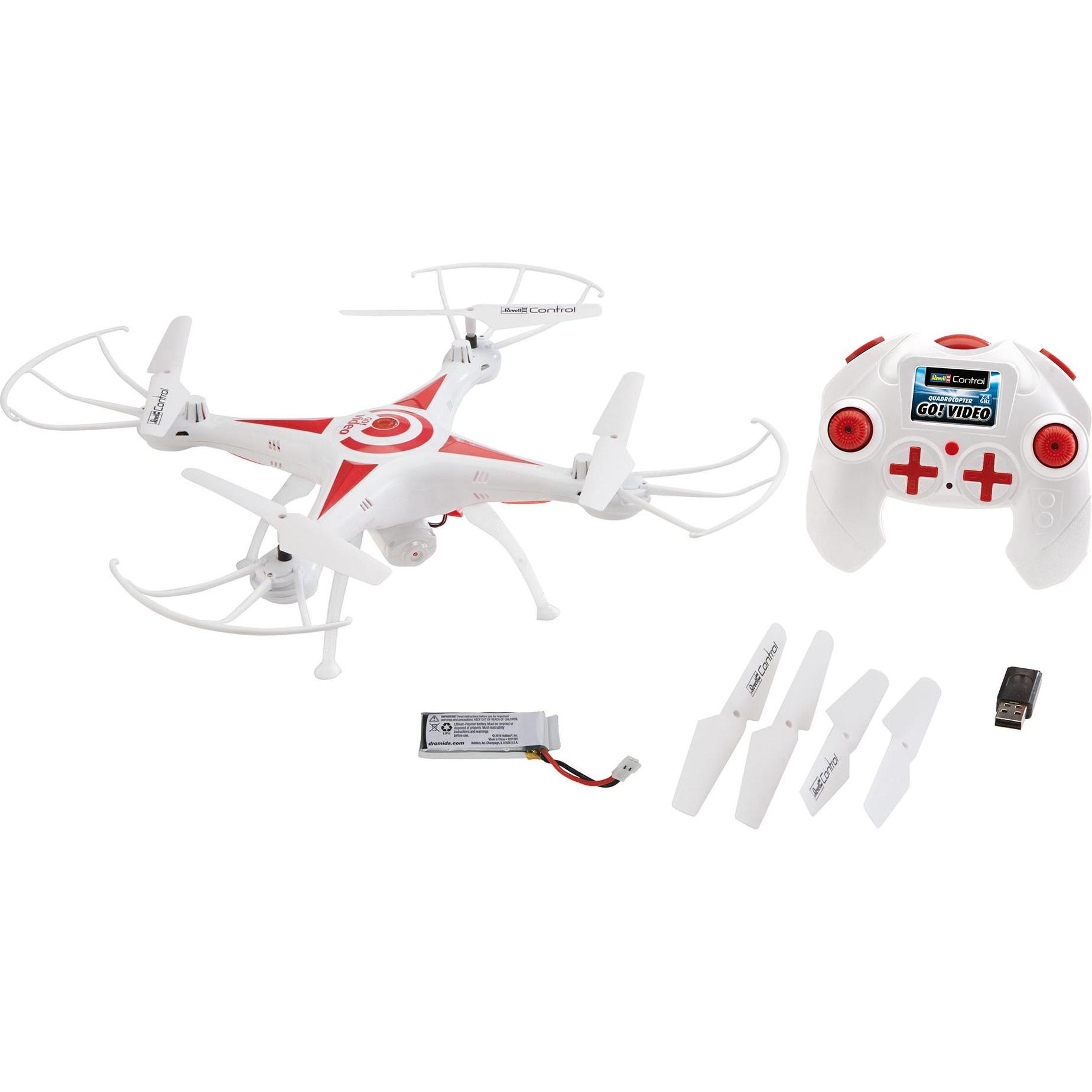 Revell Vai a video (6 min, 88 g, 0.90 Mpx), Drone RC, Rosso, Bianco