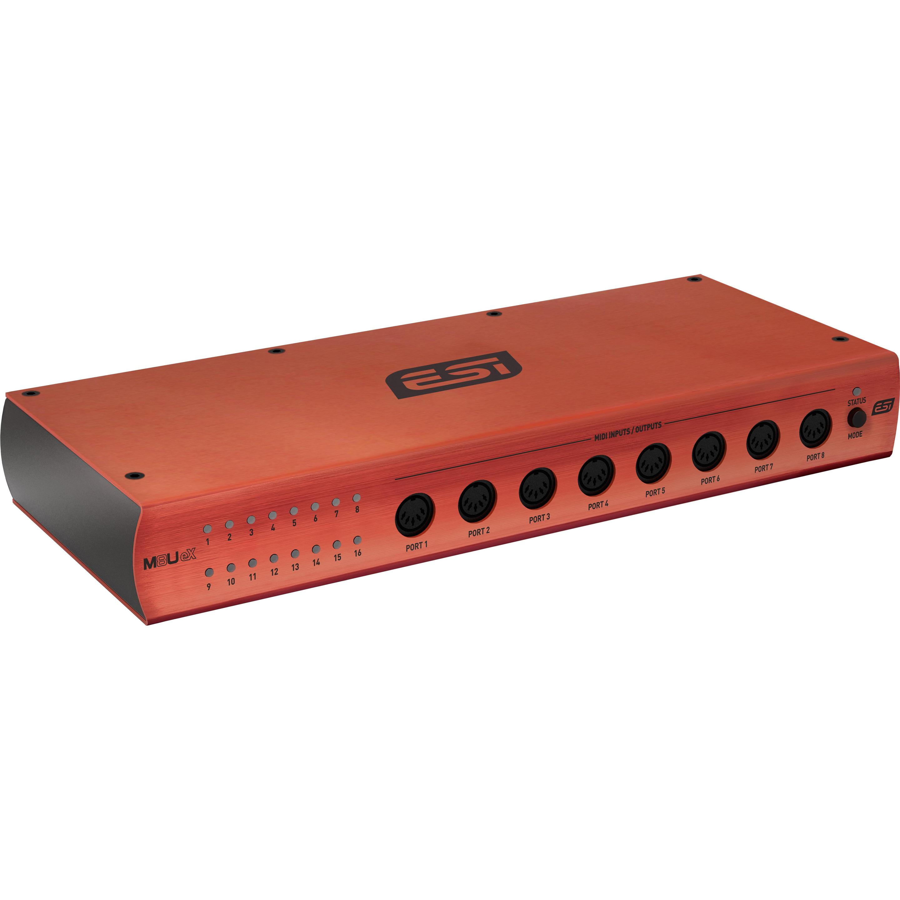 ESI Audiotechnik M8UeX (USB), Interfaccia audio, Marrone, Rosso