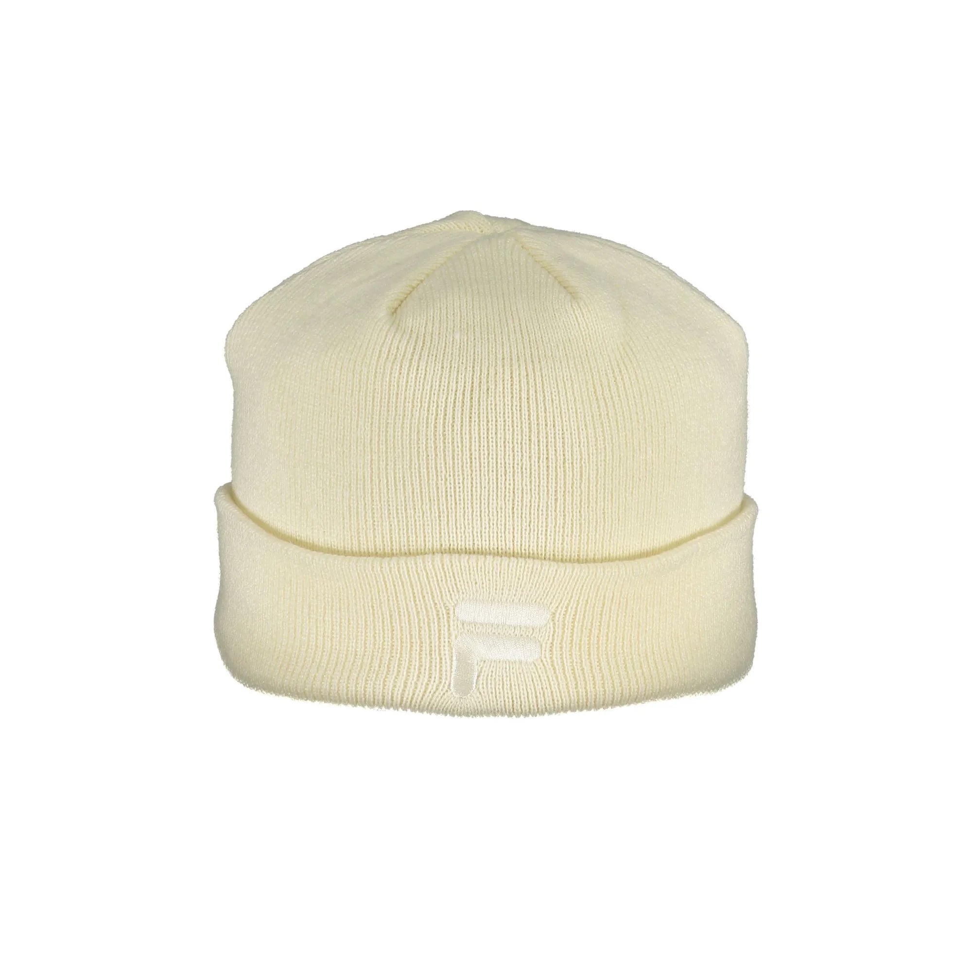FILA Berretto Uomo Bianco con Ricamo e Logo