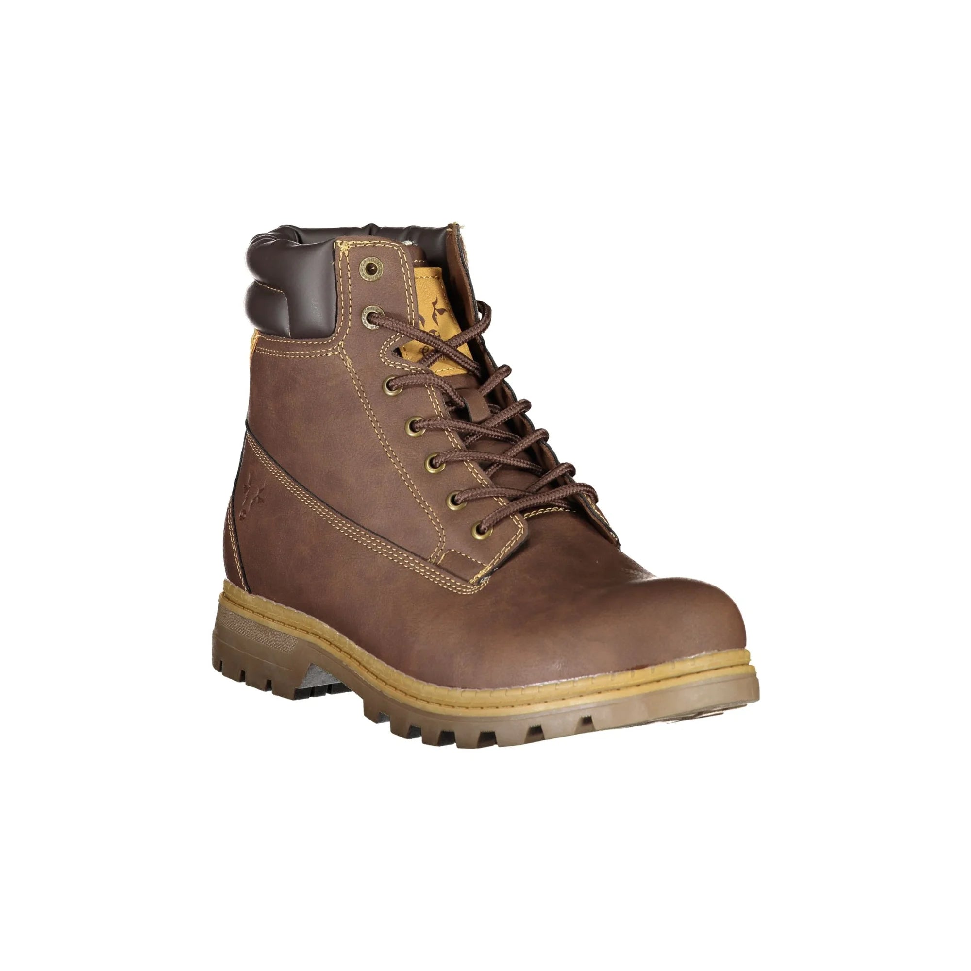 CARRERA Stivaletti Uomo Marroni con Lacci e Dettagli a Contrasto