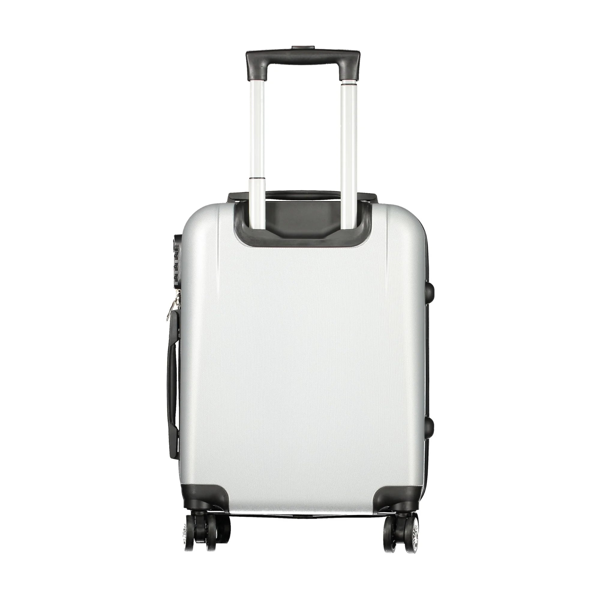 LAURA BIAGIOTTI Trolley Piccolo Argento con Ruote e Chiusura a Combina