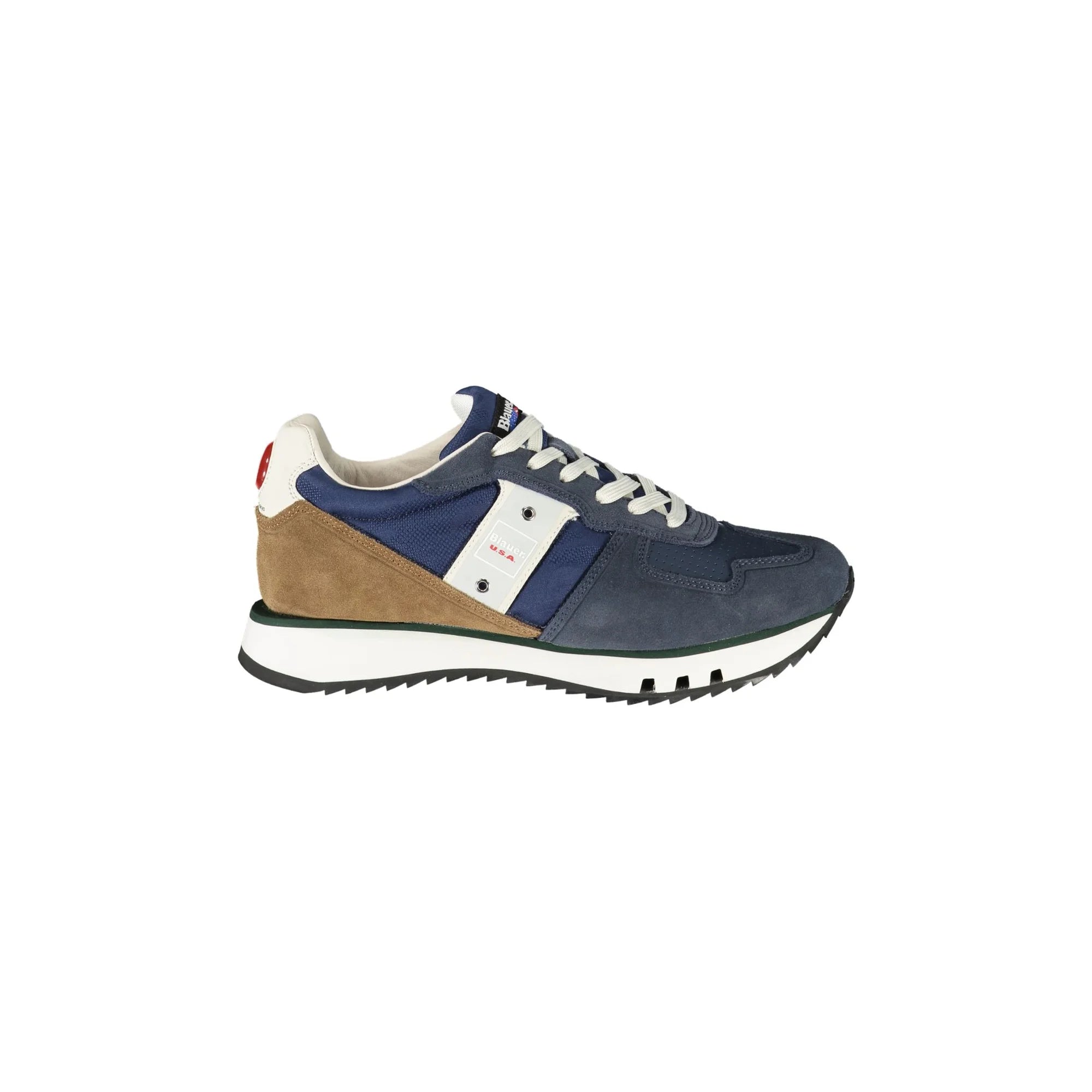 BLAUER Sneakers Uomo Blu con Lacci e Dettagli a Contrasto