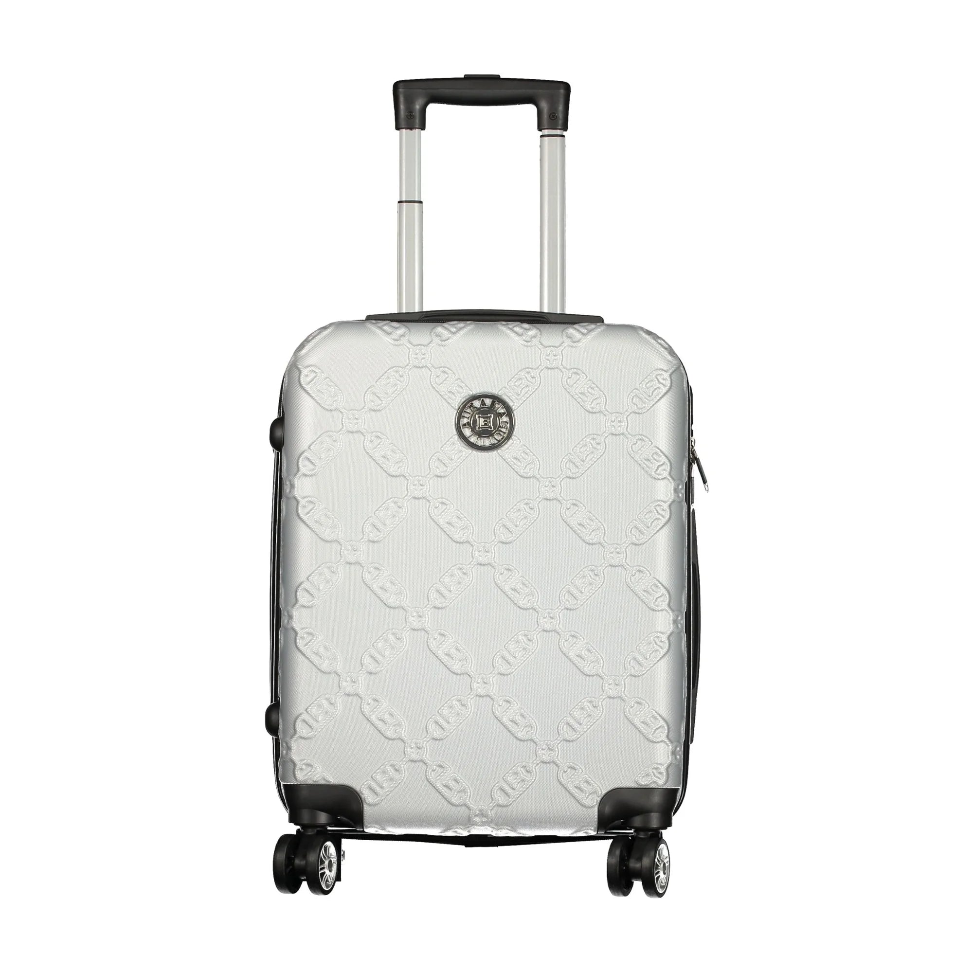 LAURA BIAGIOTTI Set 3 Trolley Grandi Donna Argento con Ruote e Lucchet