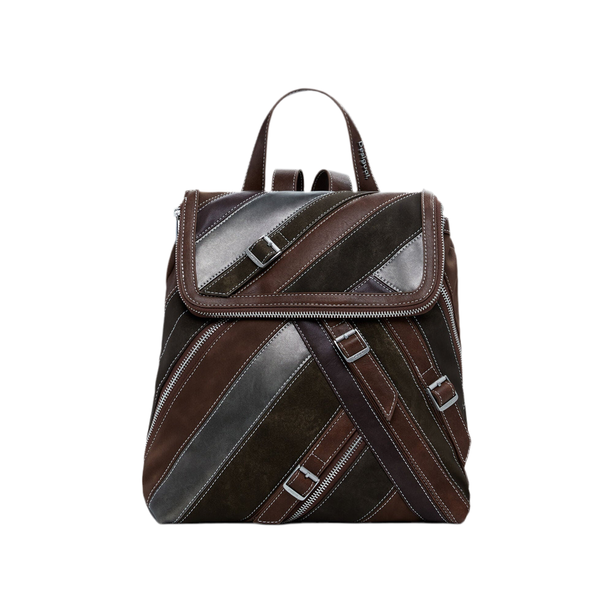 DESIGUAL Zaino Donna Marrone Fibonacci Hampton Mini