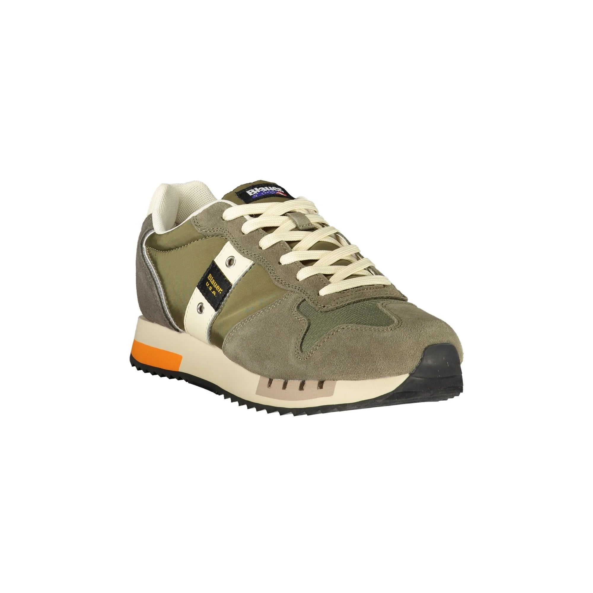 BLAUER Sneakers Uomo Verdi con Dettagli a Contrasto e Logo