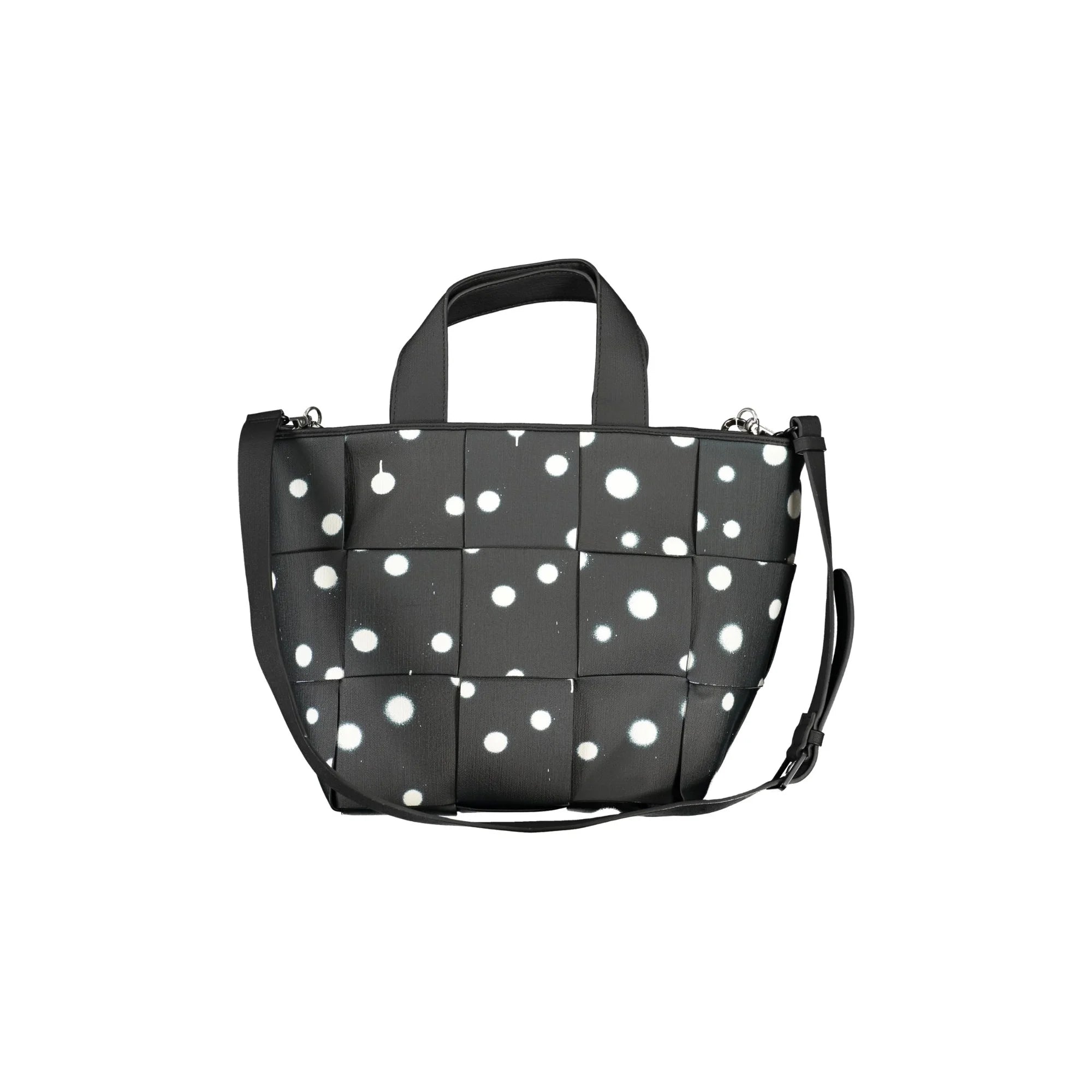 DESIGUAL Borsa Donna Nera a Mano e Spalla con Tracolla Catena