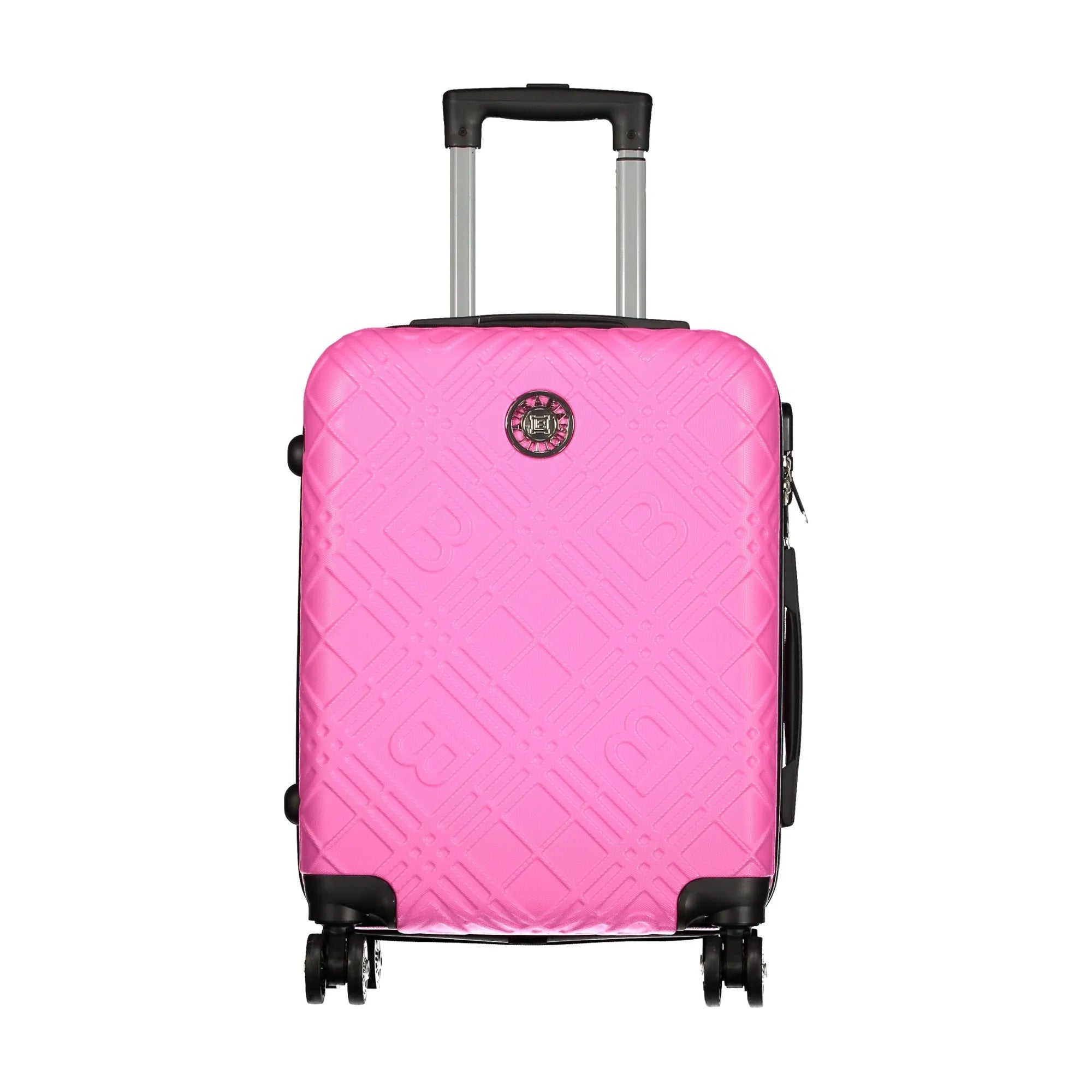 LAURA BIAGIOTTI Set 3 Trolley Grandi Donna Rosa con Ruote e Lucchetto
