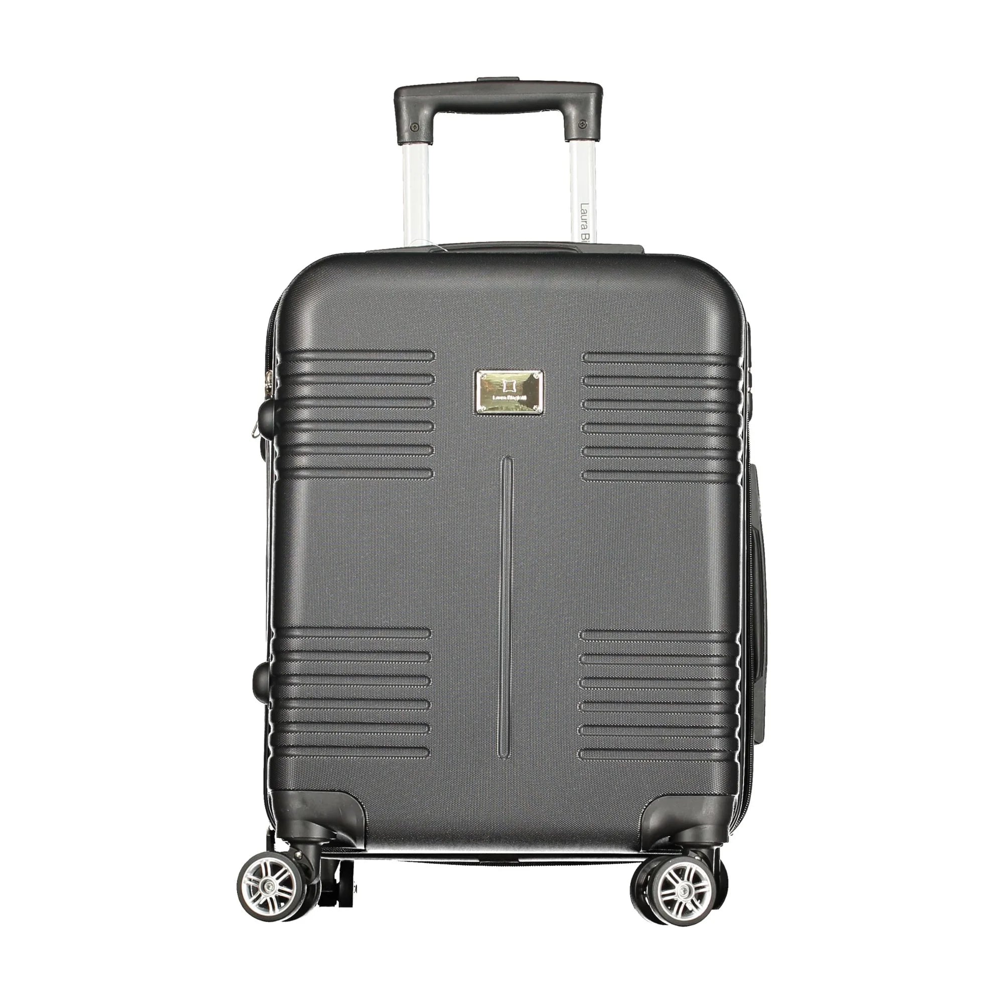 LAURA BIAGIOTTI Trolley Piccolo Nero con Ruote e Chiusura a Combinazione