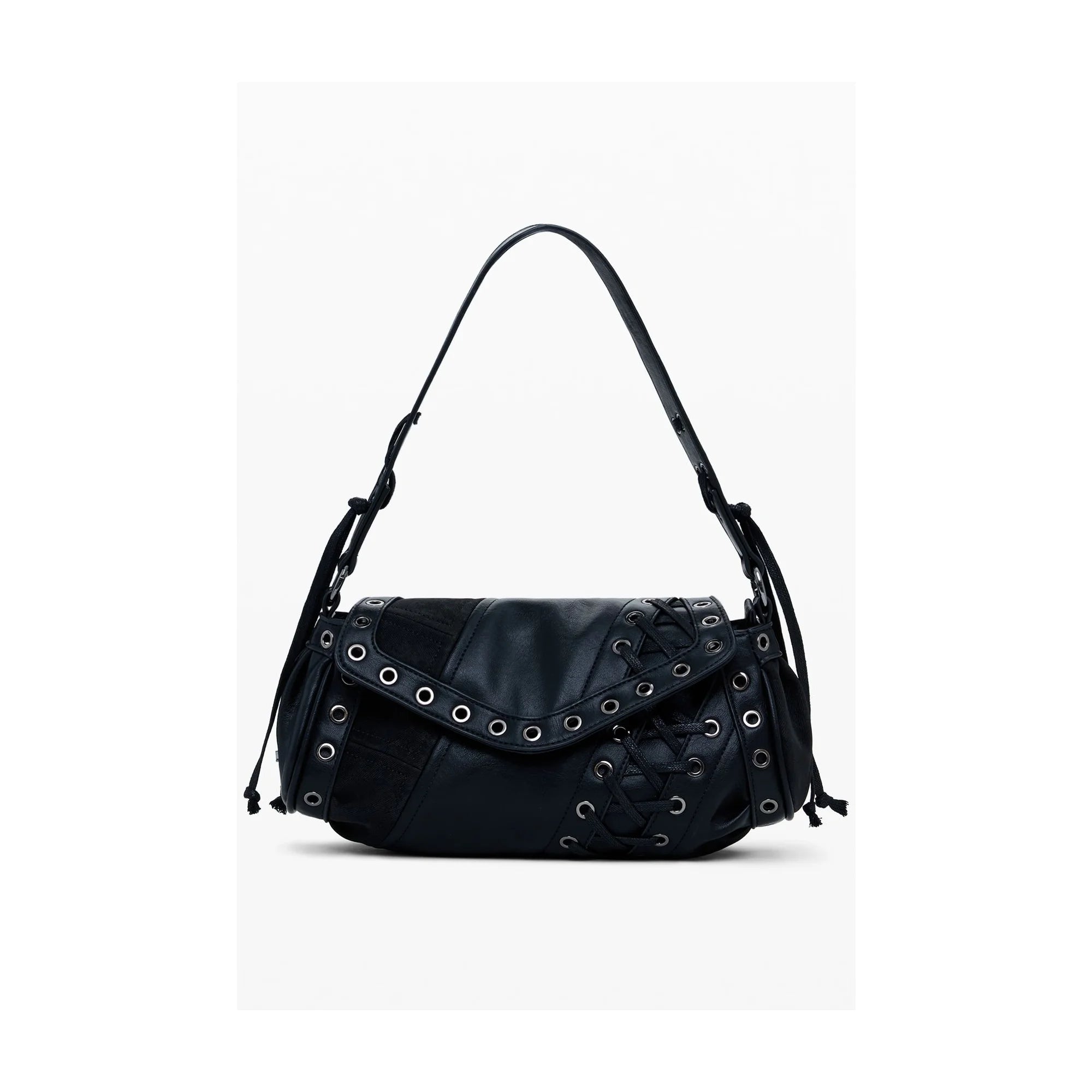 DESIGUAL Tango Patch Zarauz: Borsa Donna a Spalla e Tracolla Nera