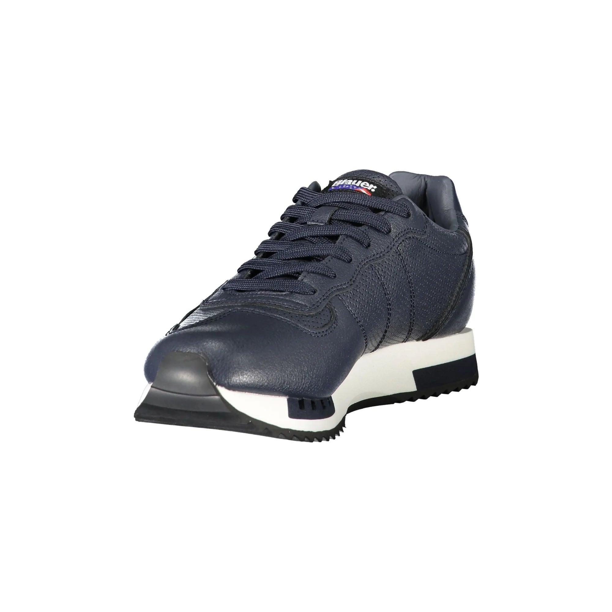 BLAUER Sneakers Uomo Blu con Lacci e Dettagli a Contrasto