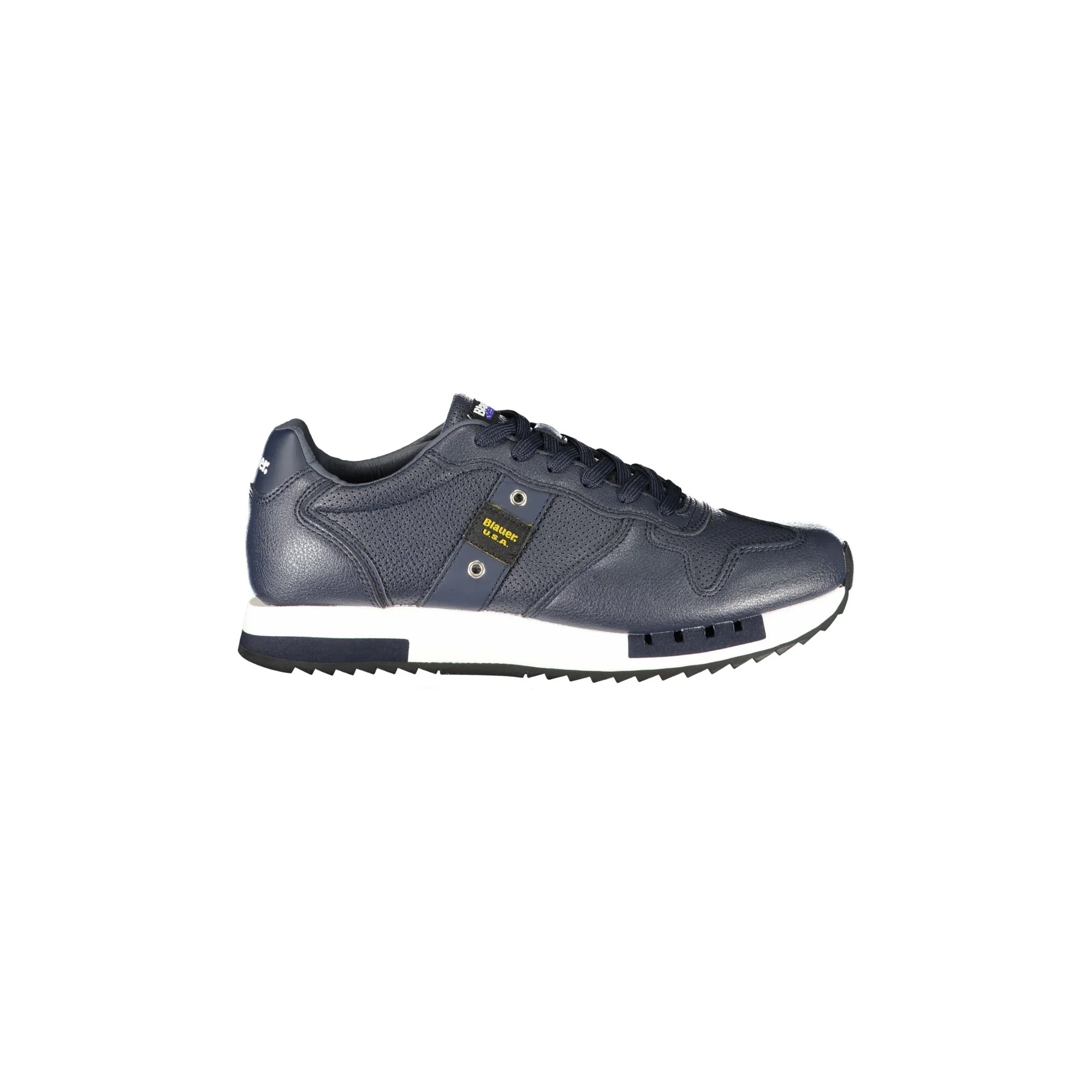 BLAUER Sneakers Uomo Blu con Lacci e Dettagli a Contrasto