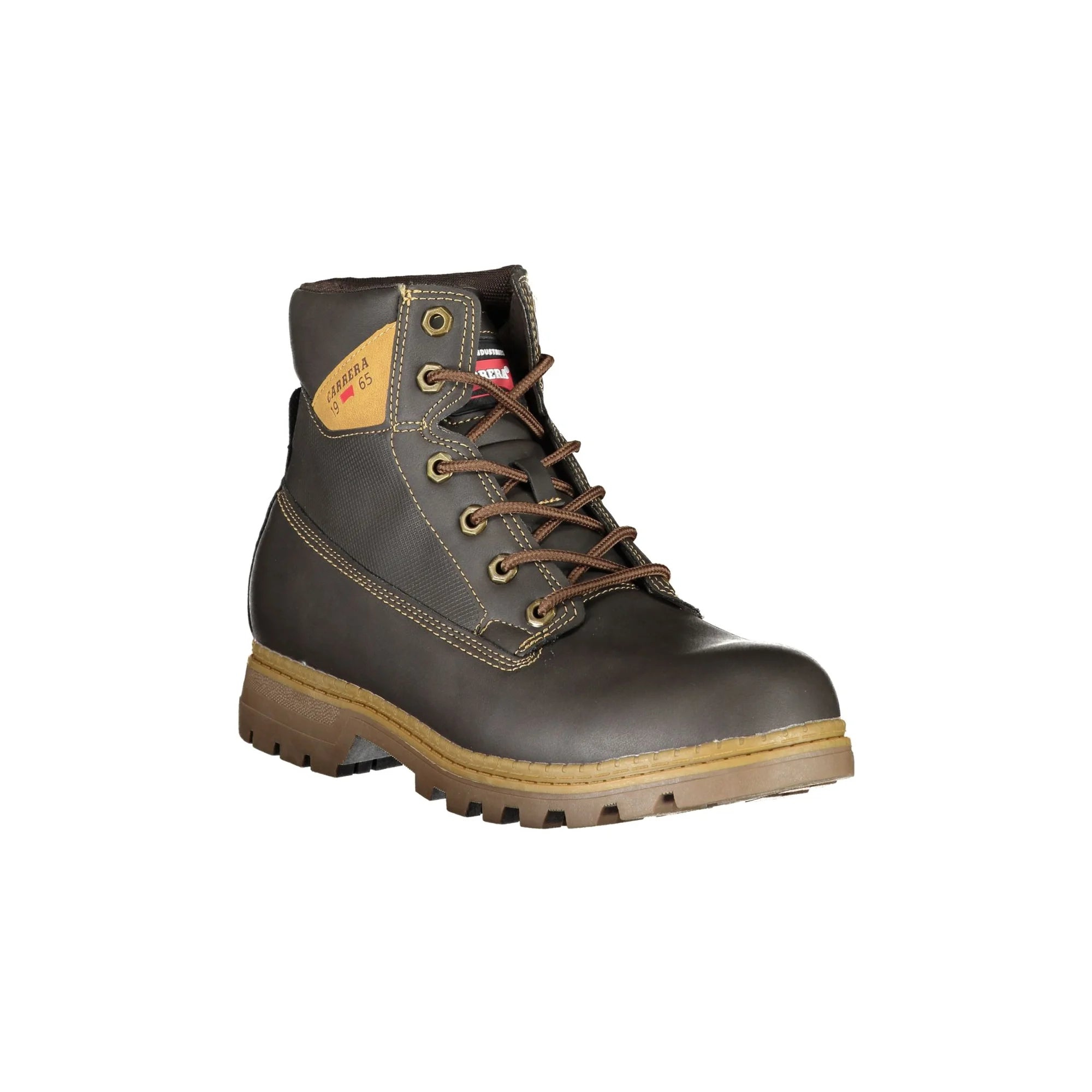 CARRERA Stivaletti Uomo Marroni con Lacci e Dettagli a Contrasto