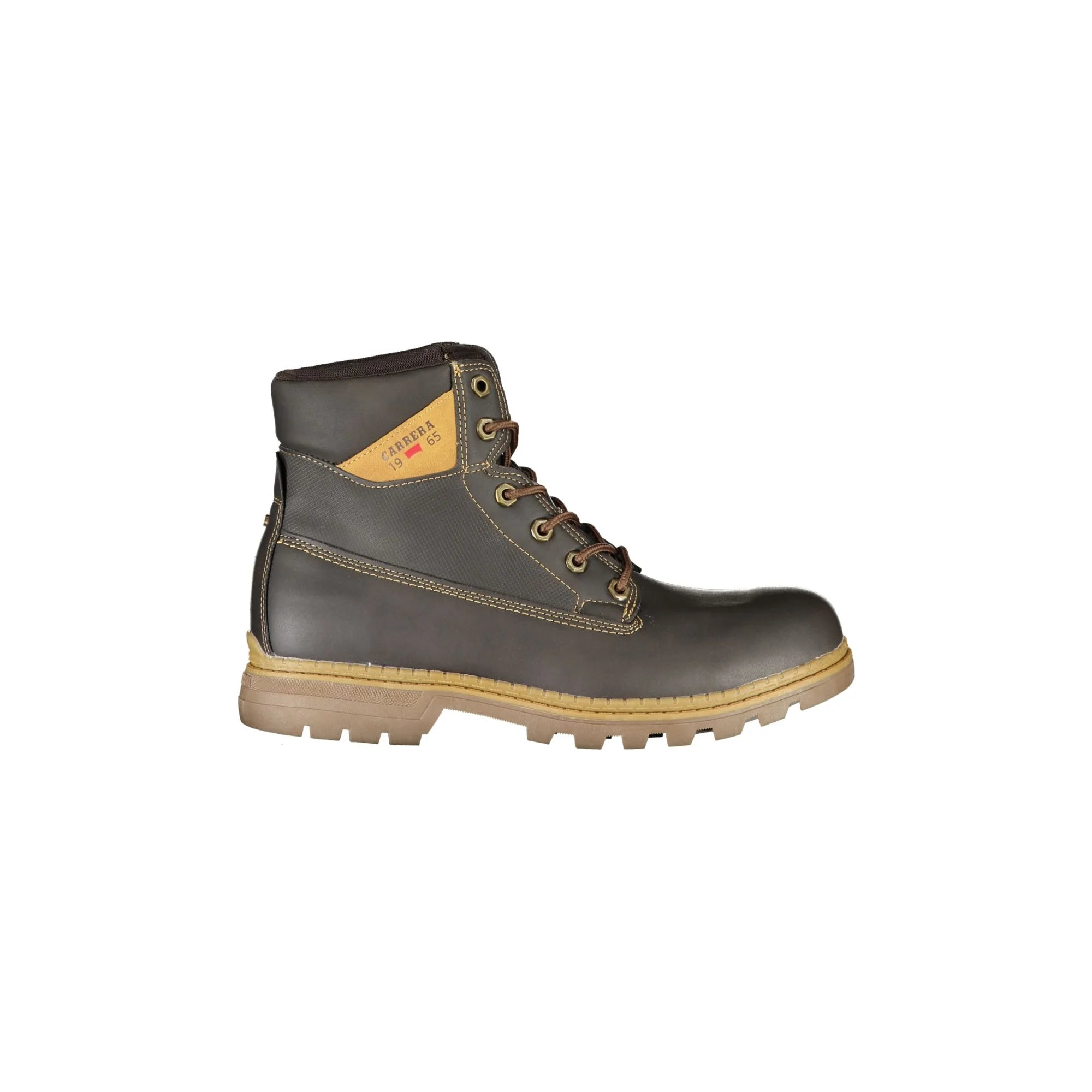 CARRERA Stivaletti Uomo Marroni con Lacci e Dettagli a Contrasto