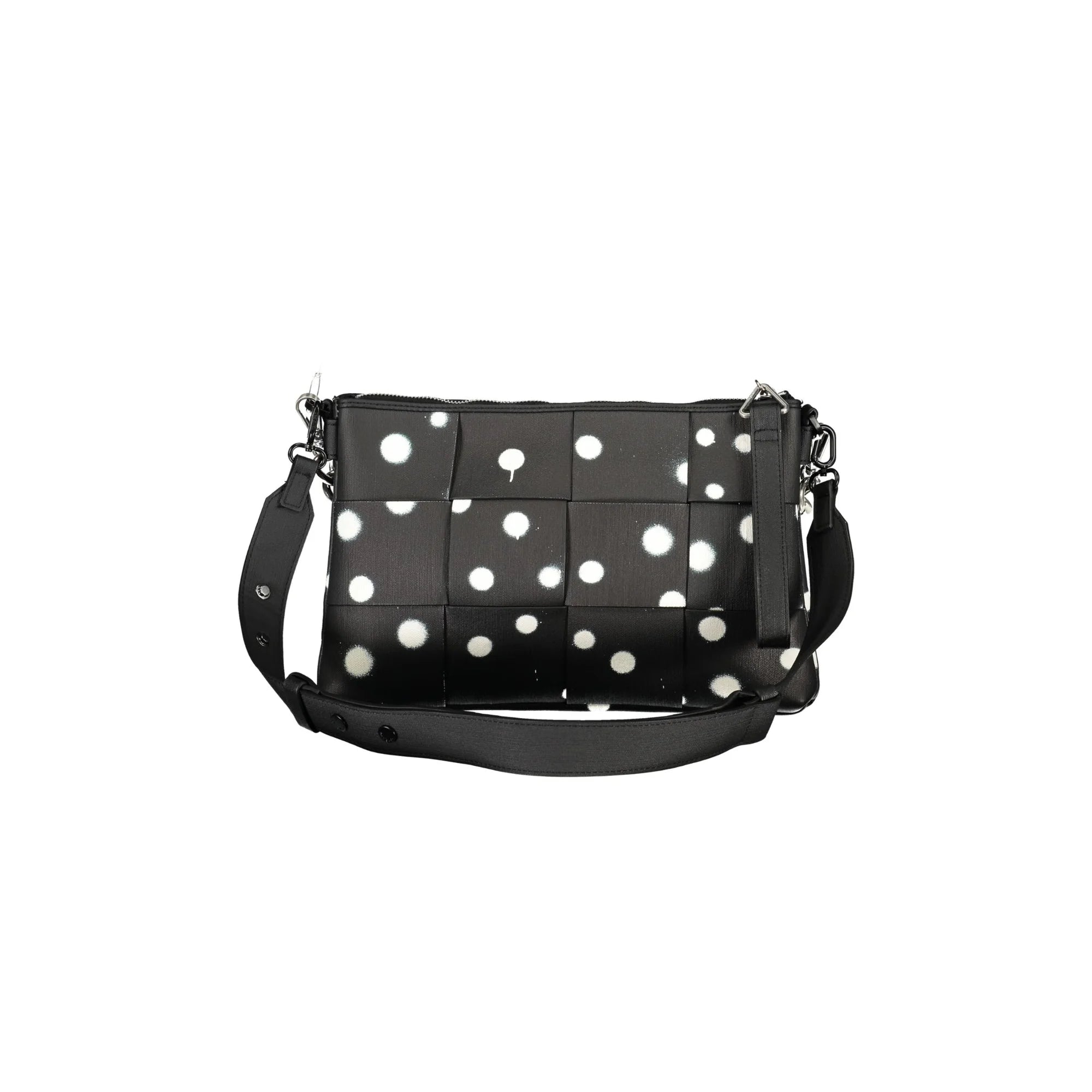 DESIGUAL Borsa Donna Nera a Mano Pois con Tracolla e Catena