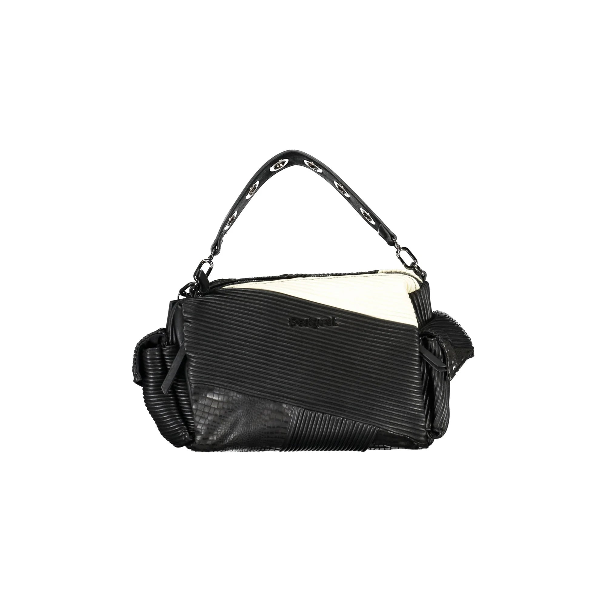 DESIGUAL Borsa Donna Nera a Spalla con Tracolla Removibile