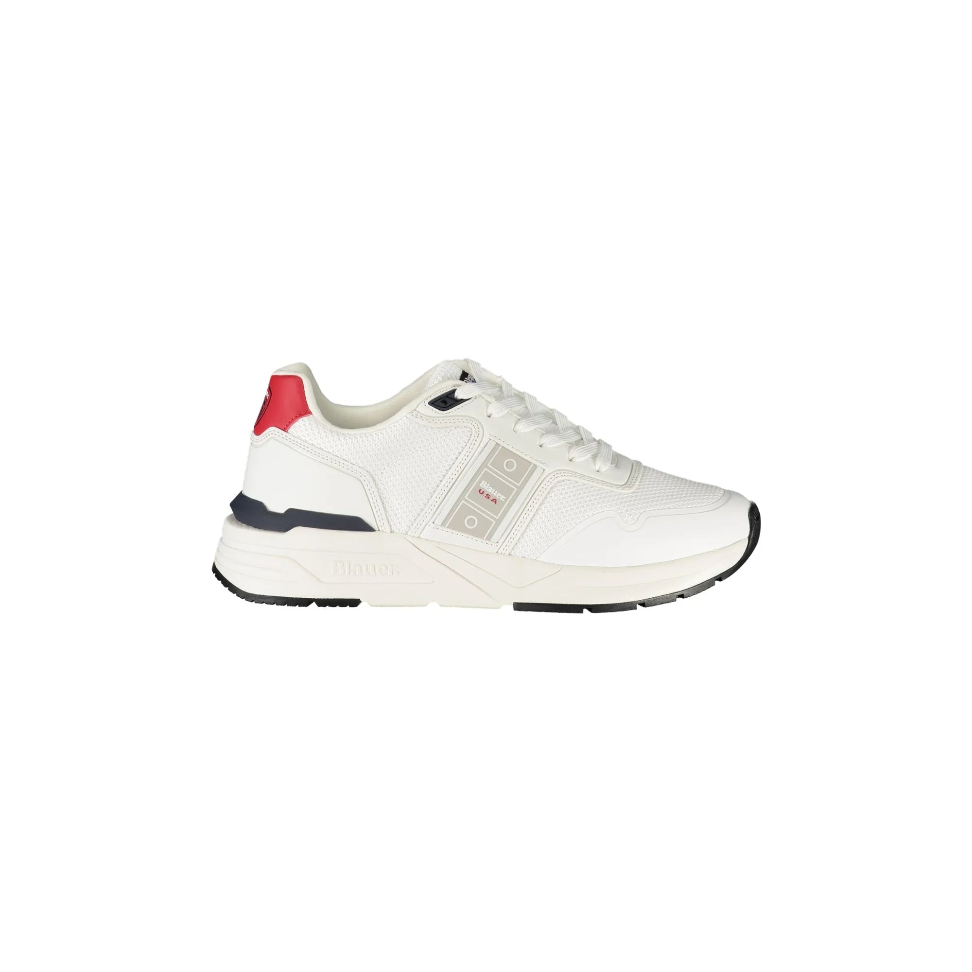 BLAUER Sneakers Uomo Bianche: Stile Casual e Dettagli a Contrasto