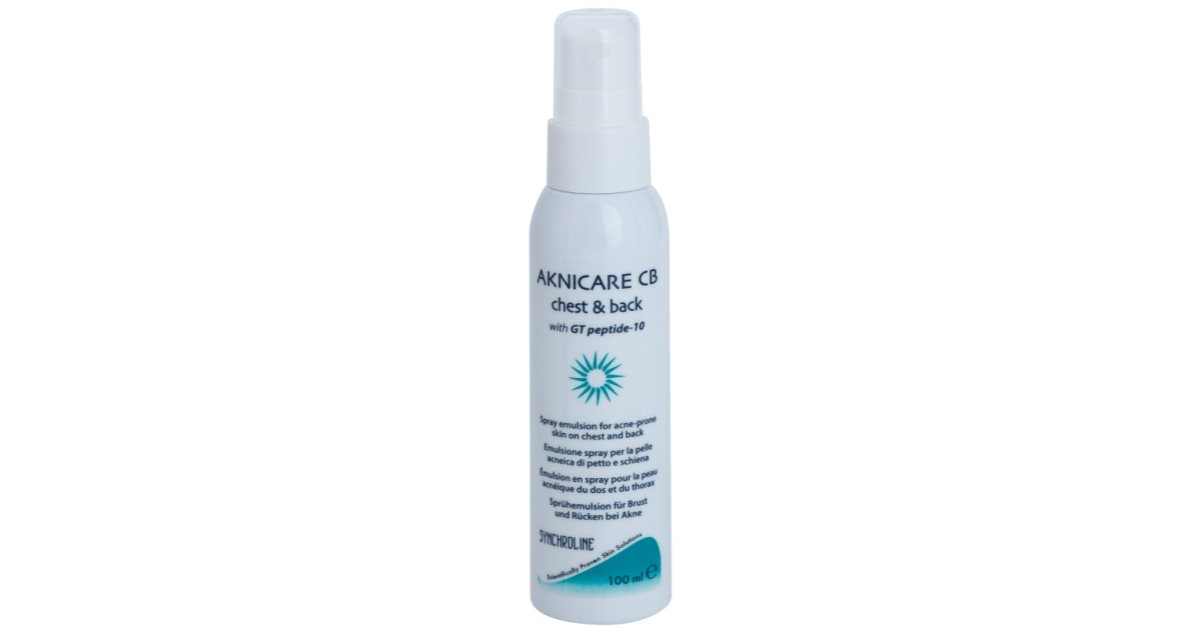 Synchroline Aknicare CB: Emulsione Spray per Acne su Petto e Schiena (100 ml)